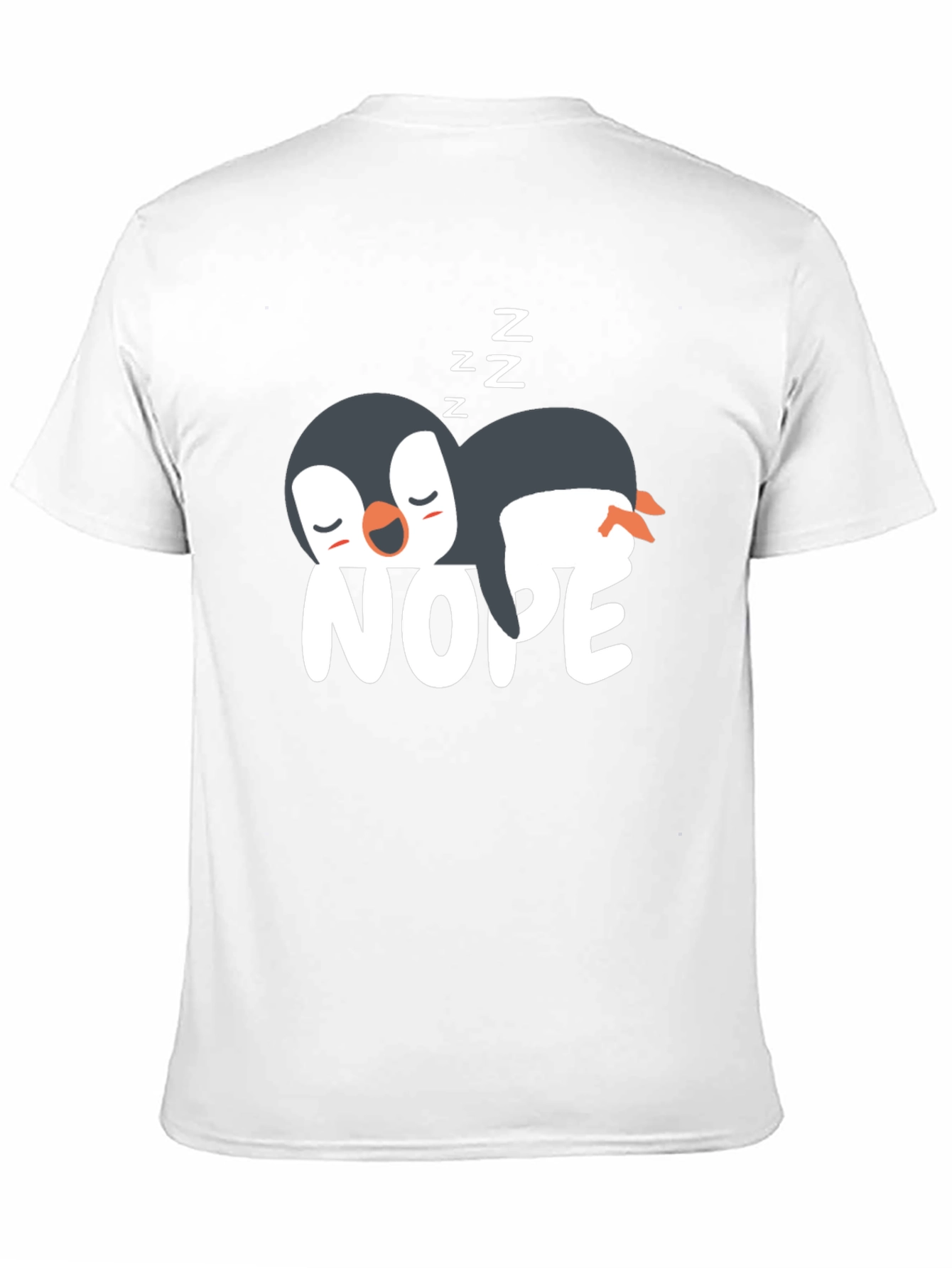 Nope Penguin T-Shirt - Funny Sleepy Penguin Tee