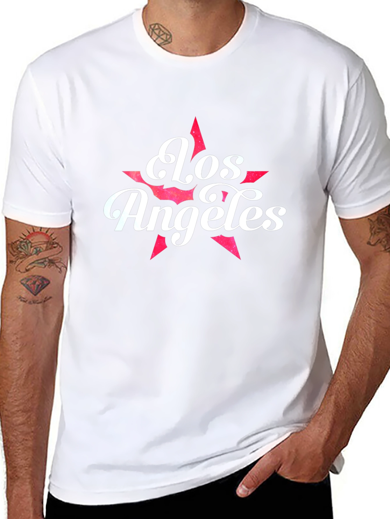 Los Angeles Star Graphic T-Shirt - Black