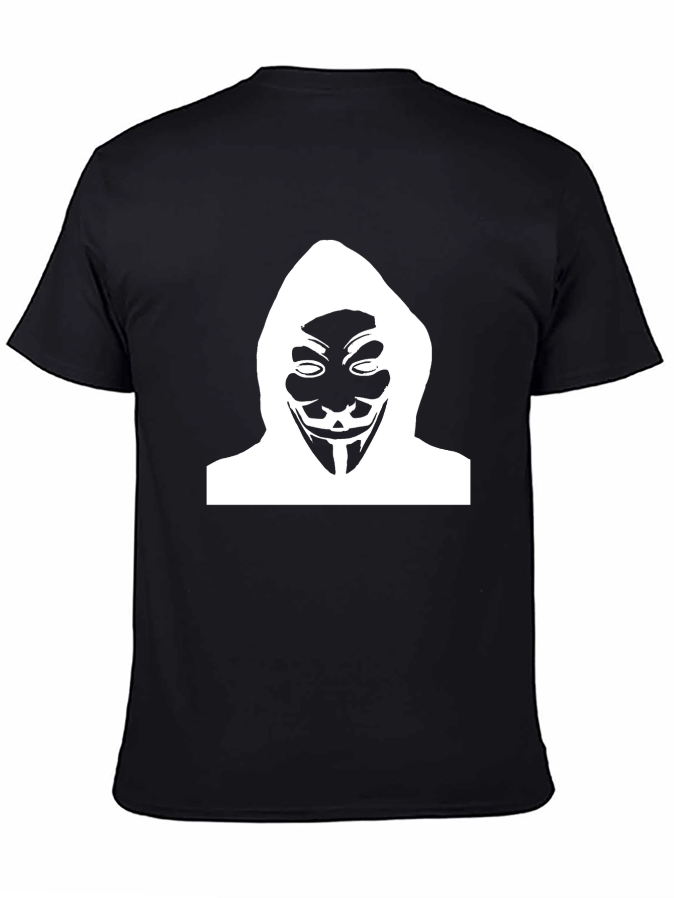 Anonymous Mask Graphic Black T-Shirt