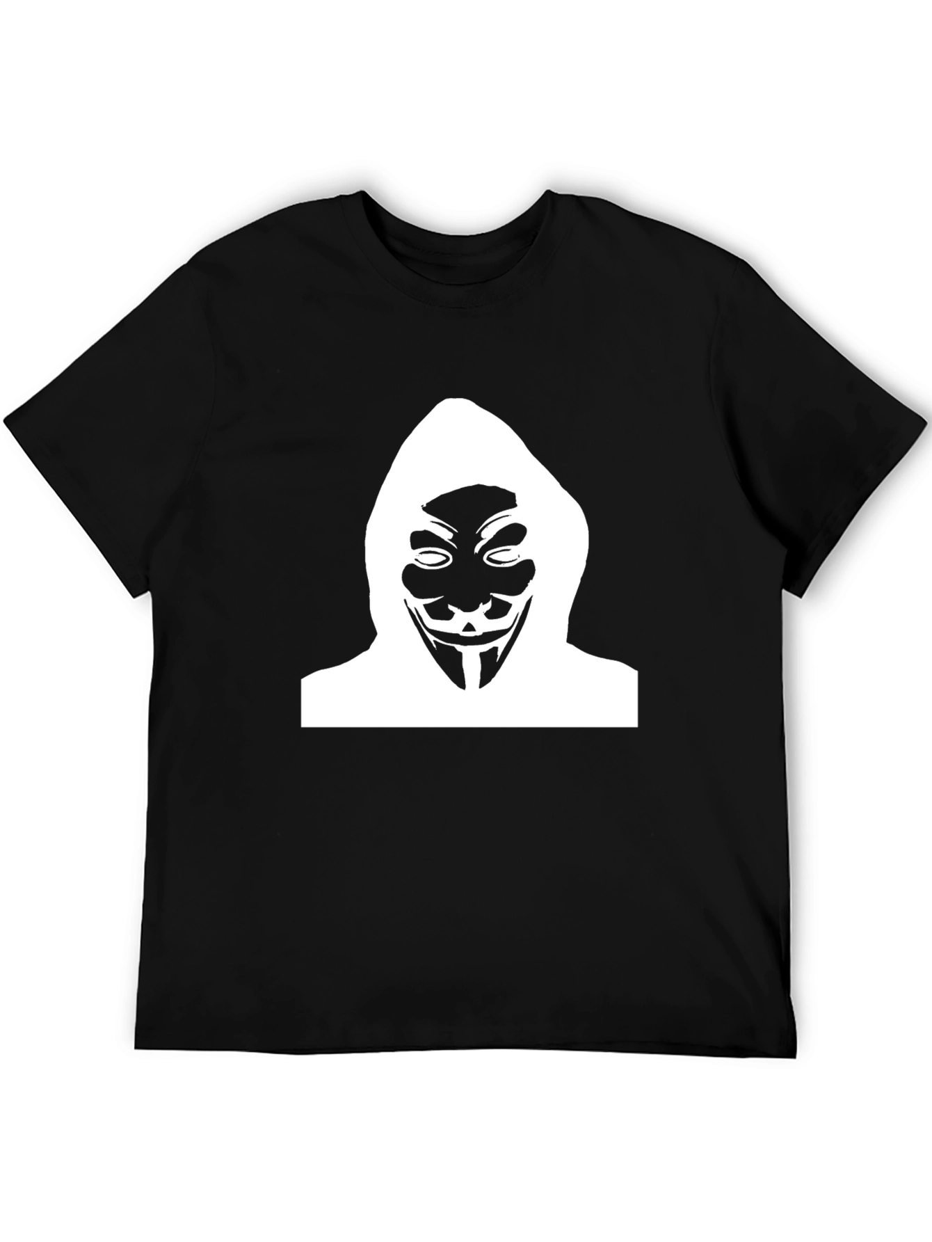 Anonymous Mask Graphic Black T-Shirt