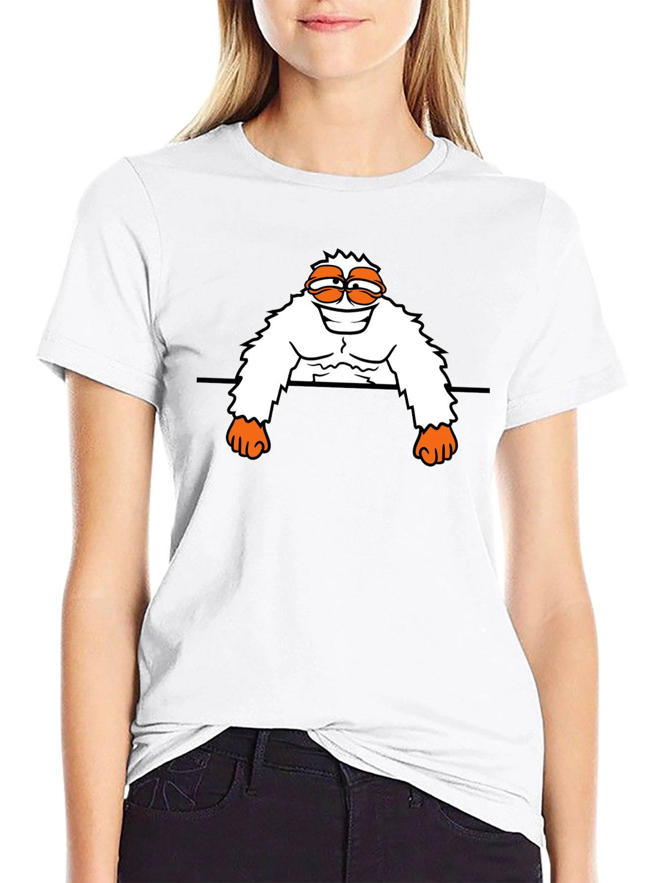 Gritty Cartoon Graphic Black T-Shirt
