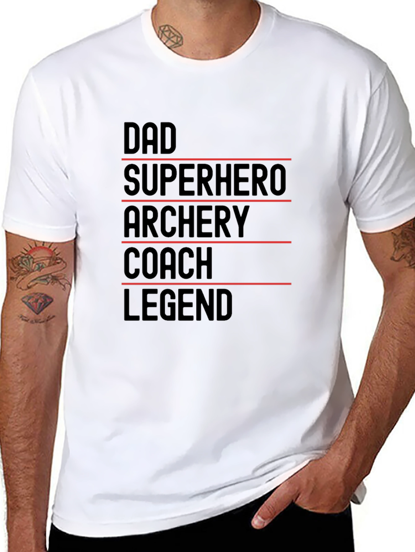 Dad Superhero Archery Coach Legend T-Shirt