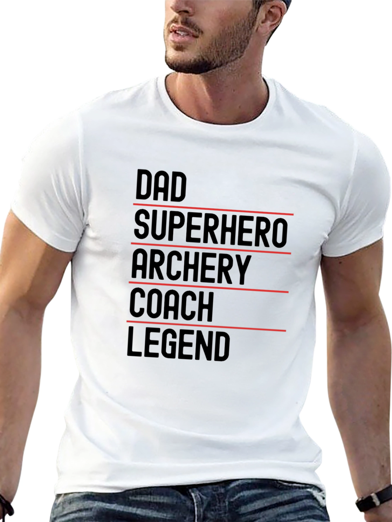 Dad Superhero Archery Coach Legend T-Shirt