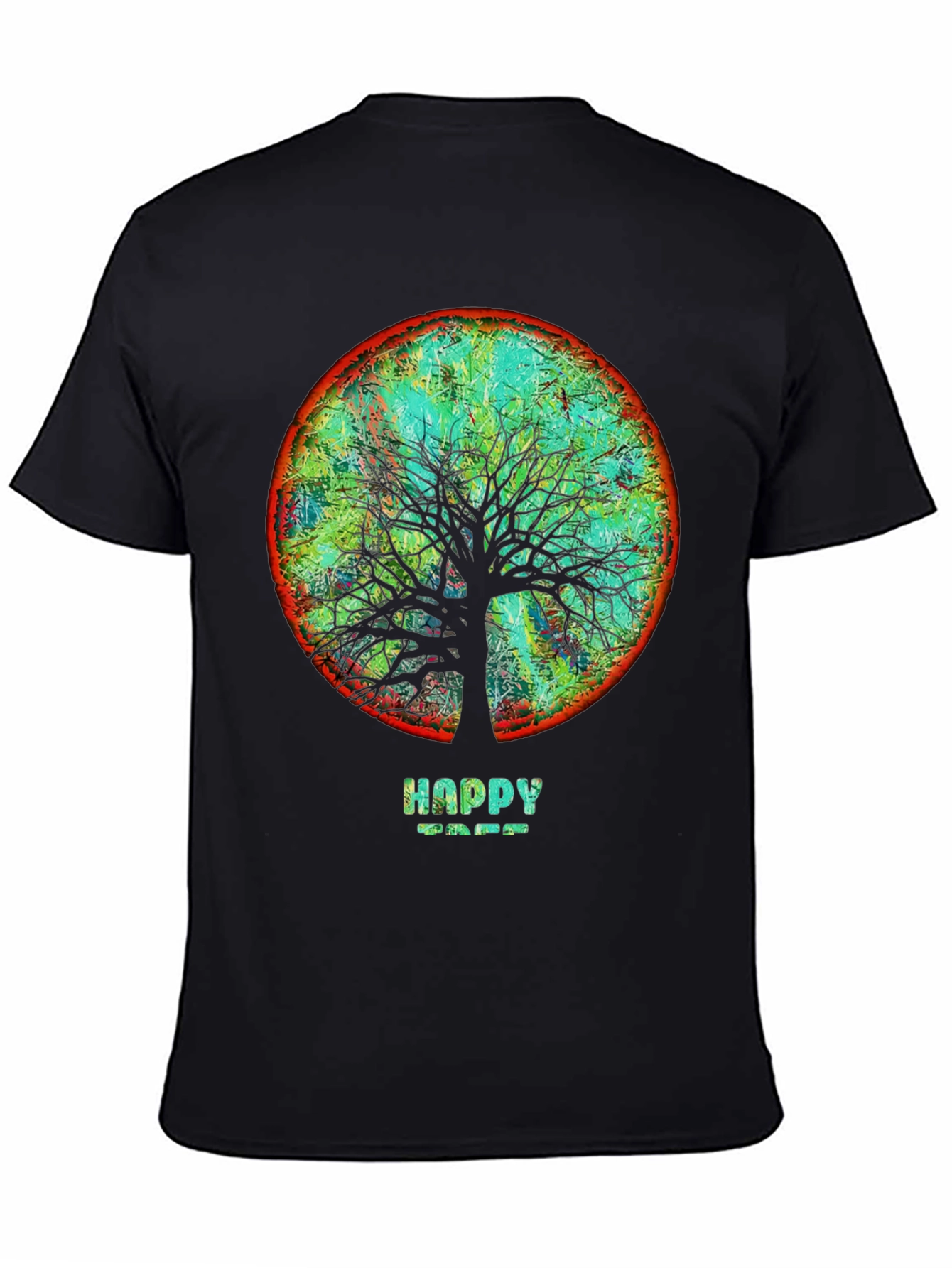 Happy Tree Graphic Tee - Round Design
