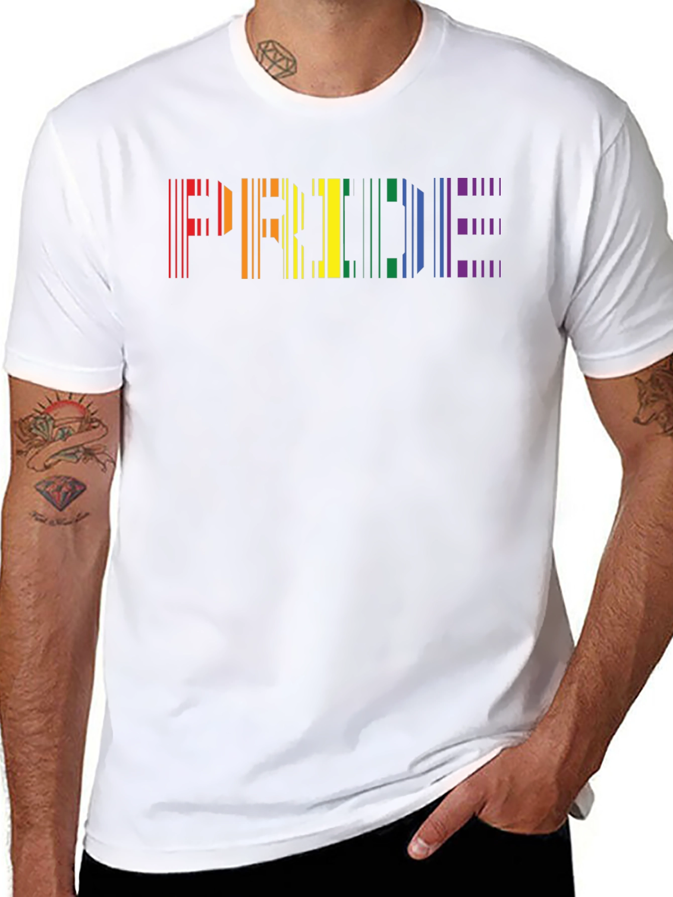 Pride Barcode T-Shirt - Black