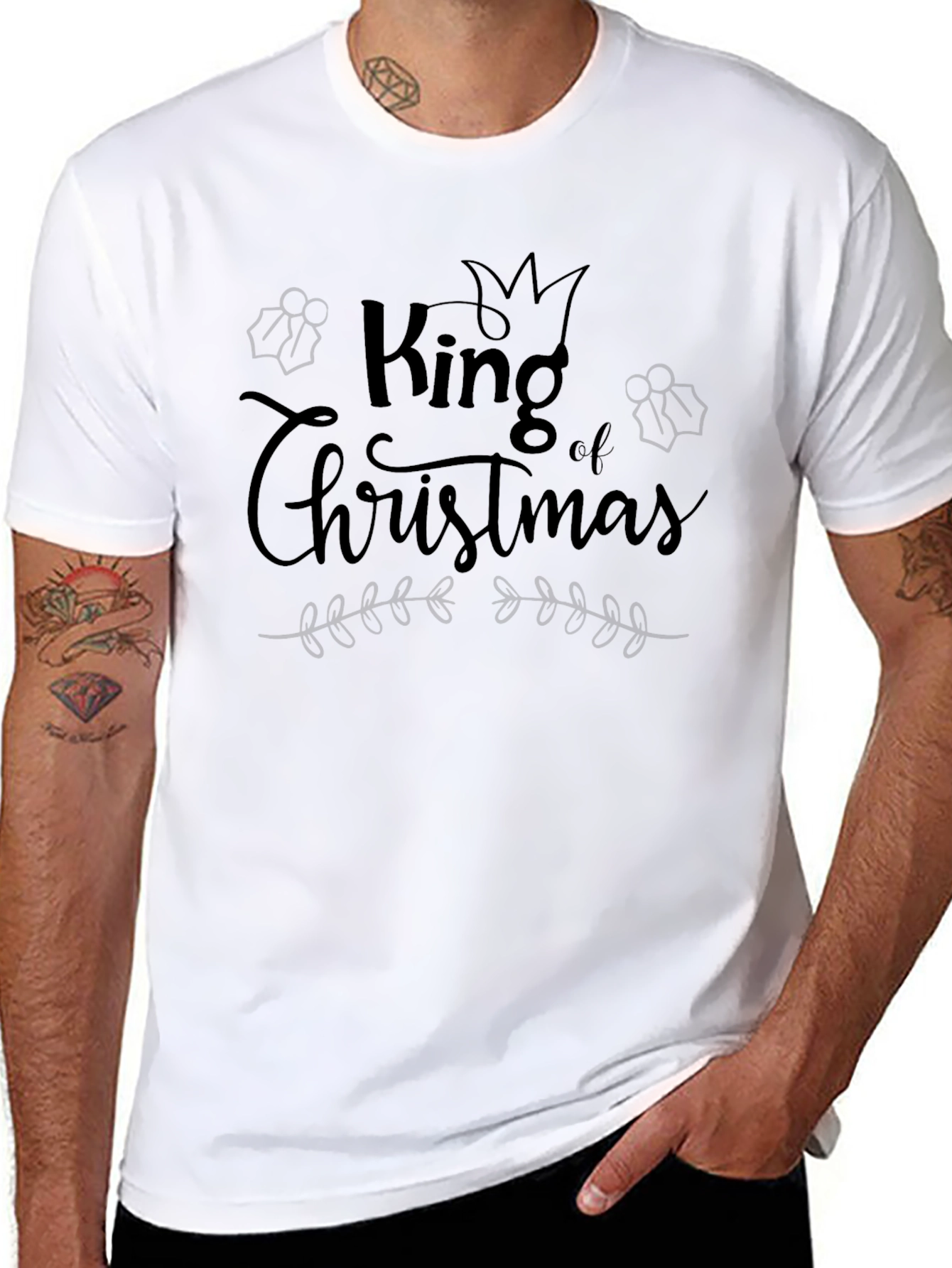 King of Christmas Black T-Shirt