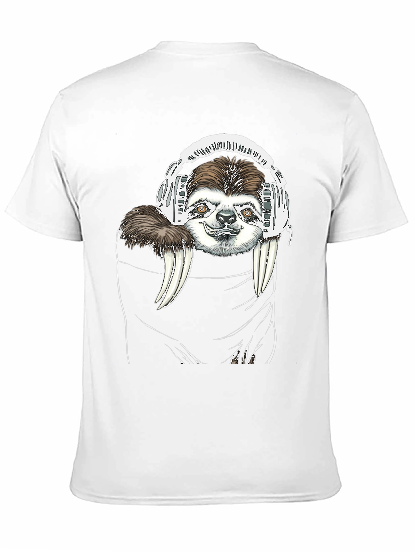 Sloth DJ Black T-Shirt