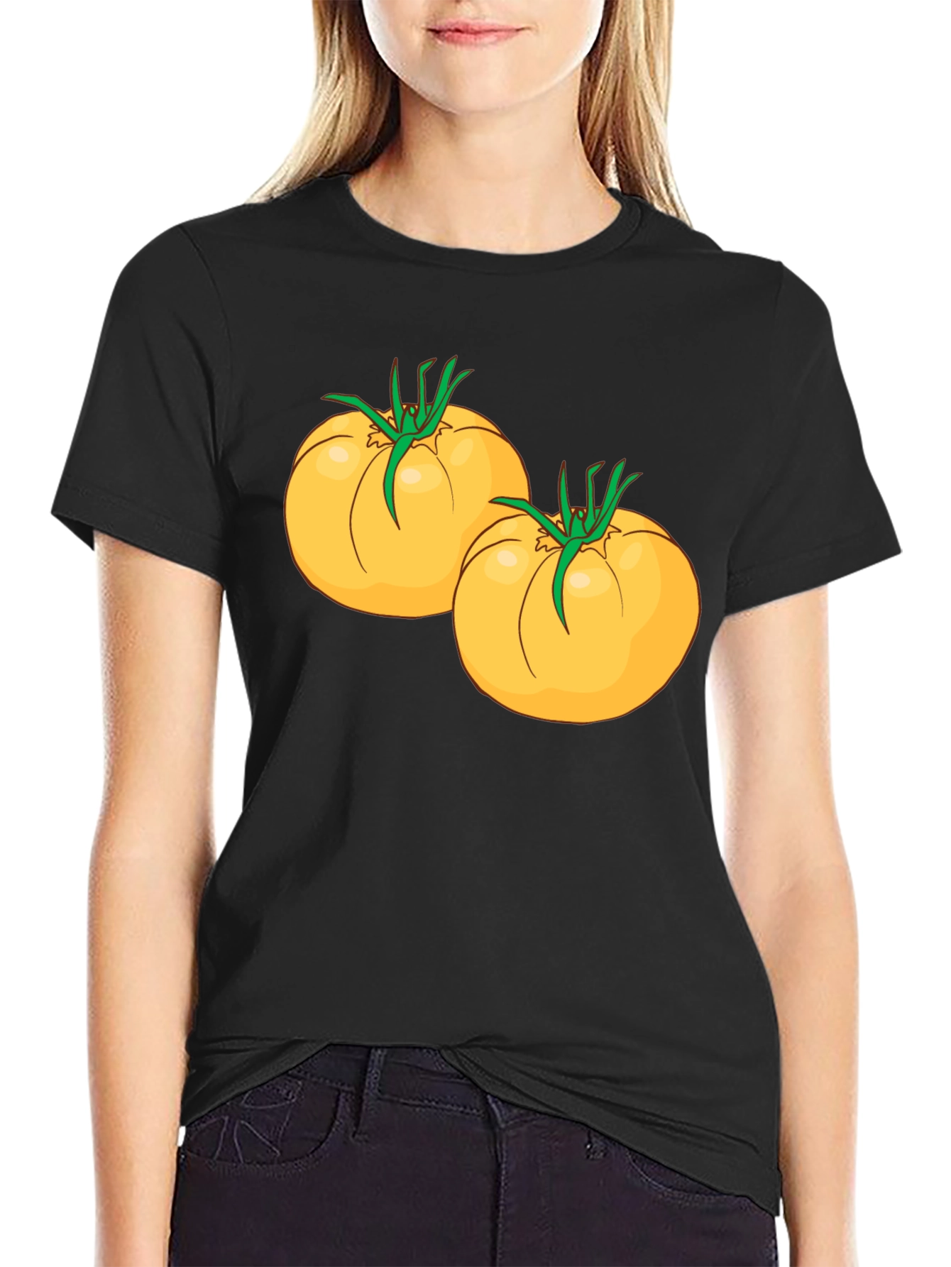 Tomato Graphic Black T-Shirt