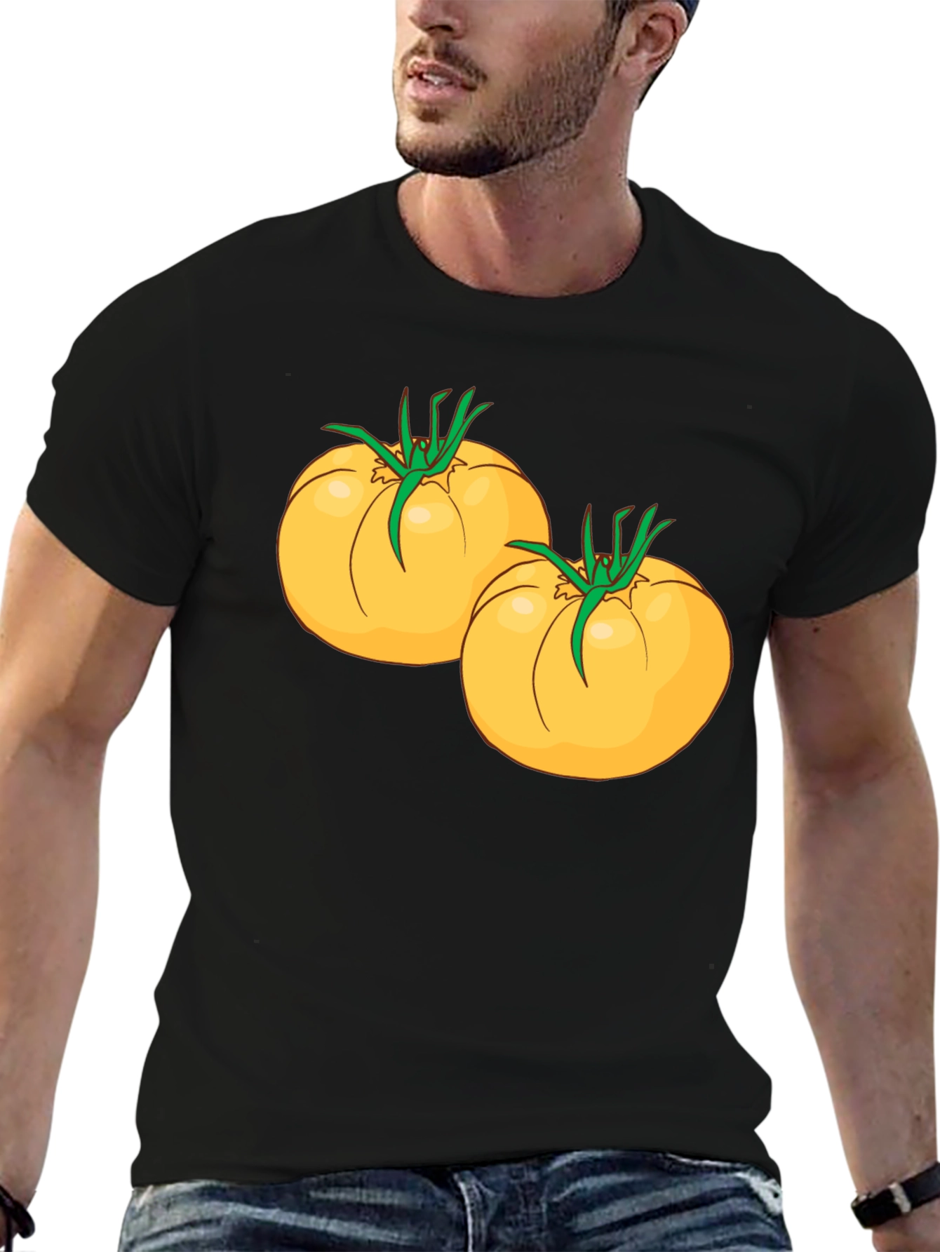 Tomato Graphic Black T-Shirt