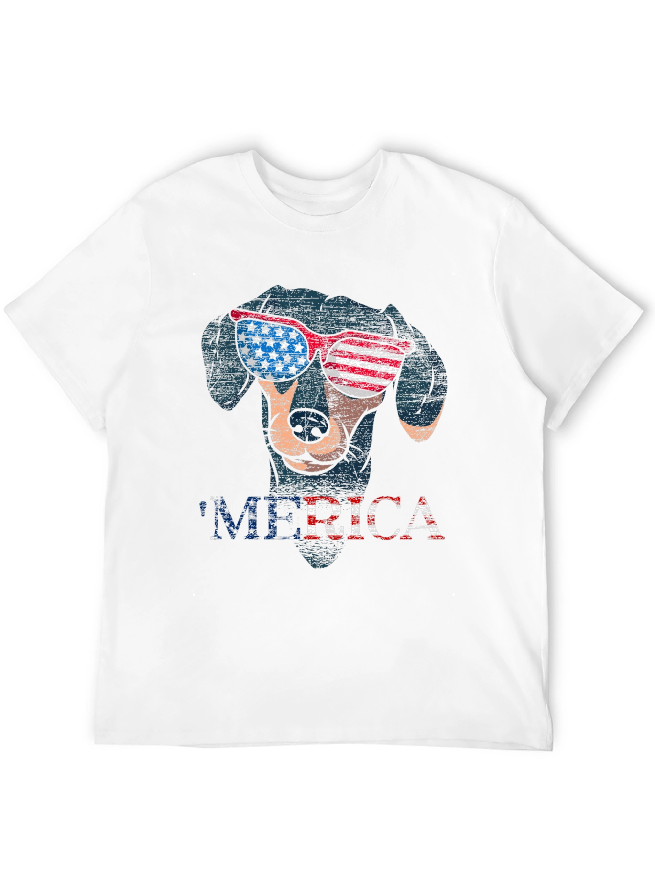 Patriotic Dog T-Shirt - Merica Dachshund