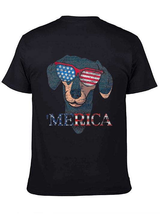 Patriotic Dog T-Shirt - Merica Dachshund