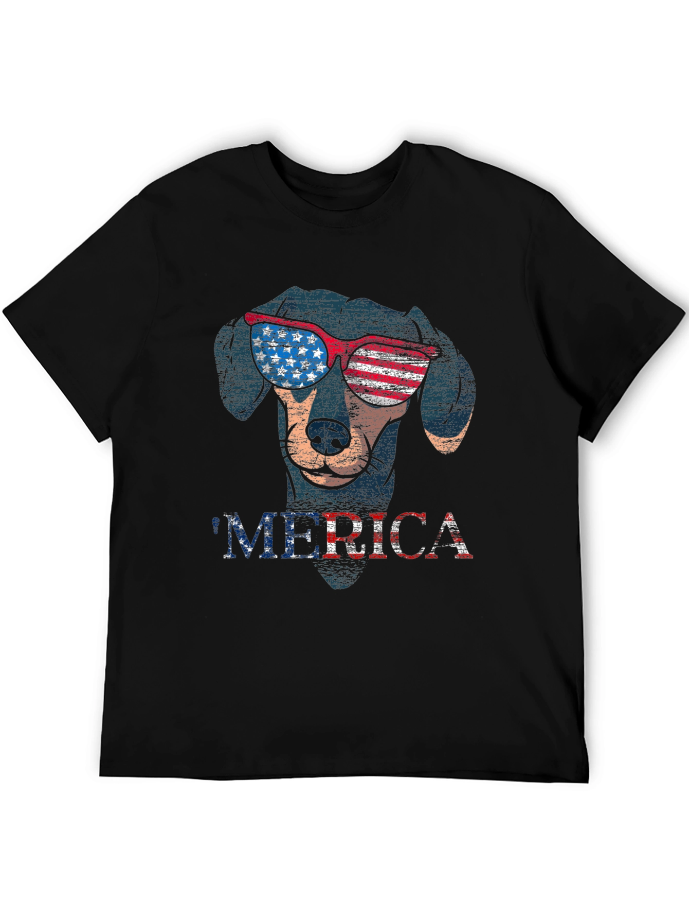 Patriotic Dog T-Shirt - Merica Dachshund