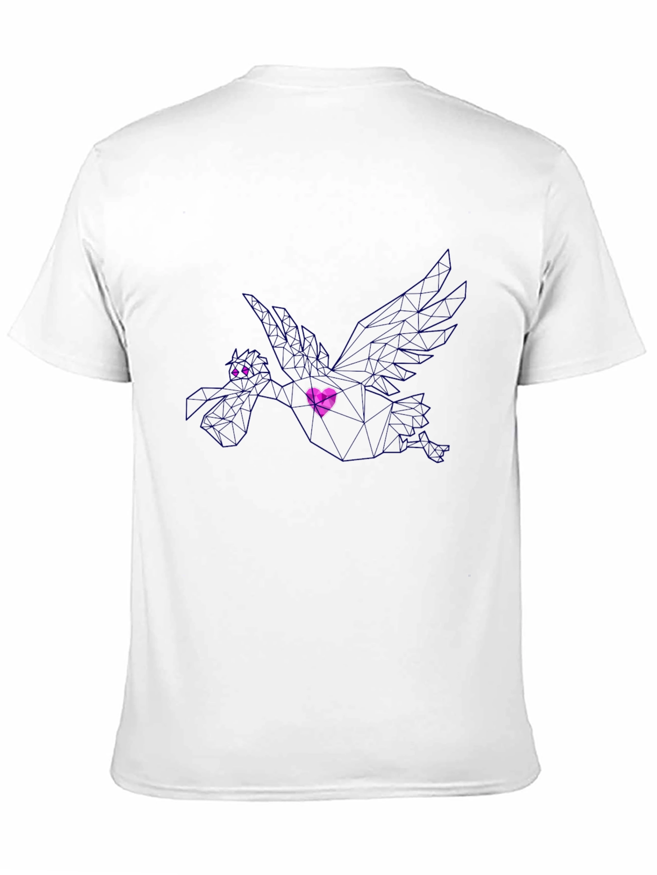 Geometric Stork Heart Graphic Tee