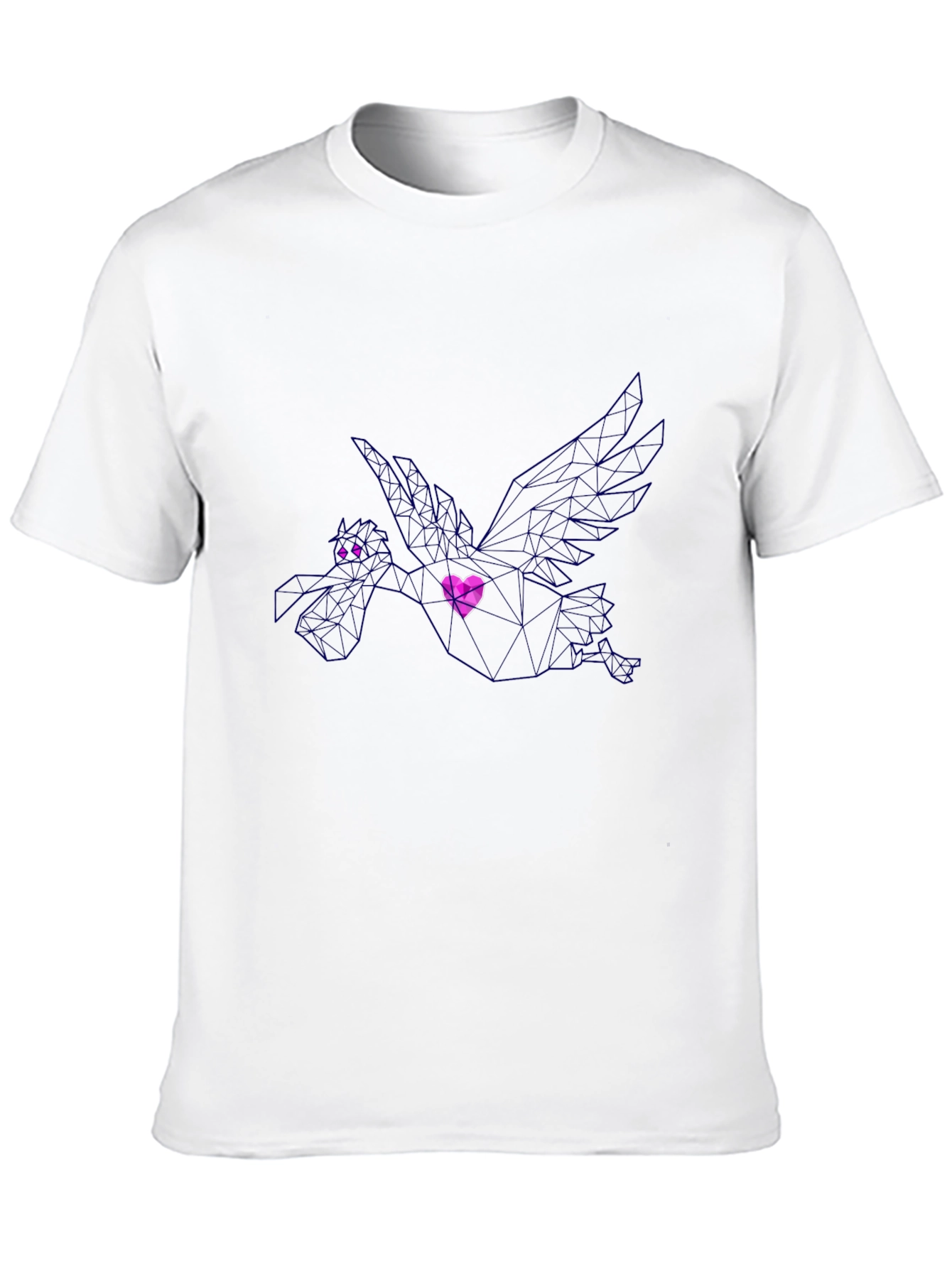 Geometric Stork Heart Graphic Tee