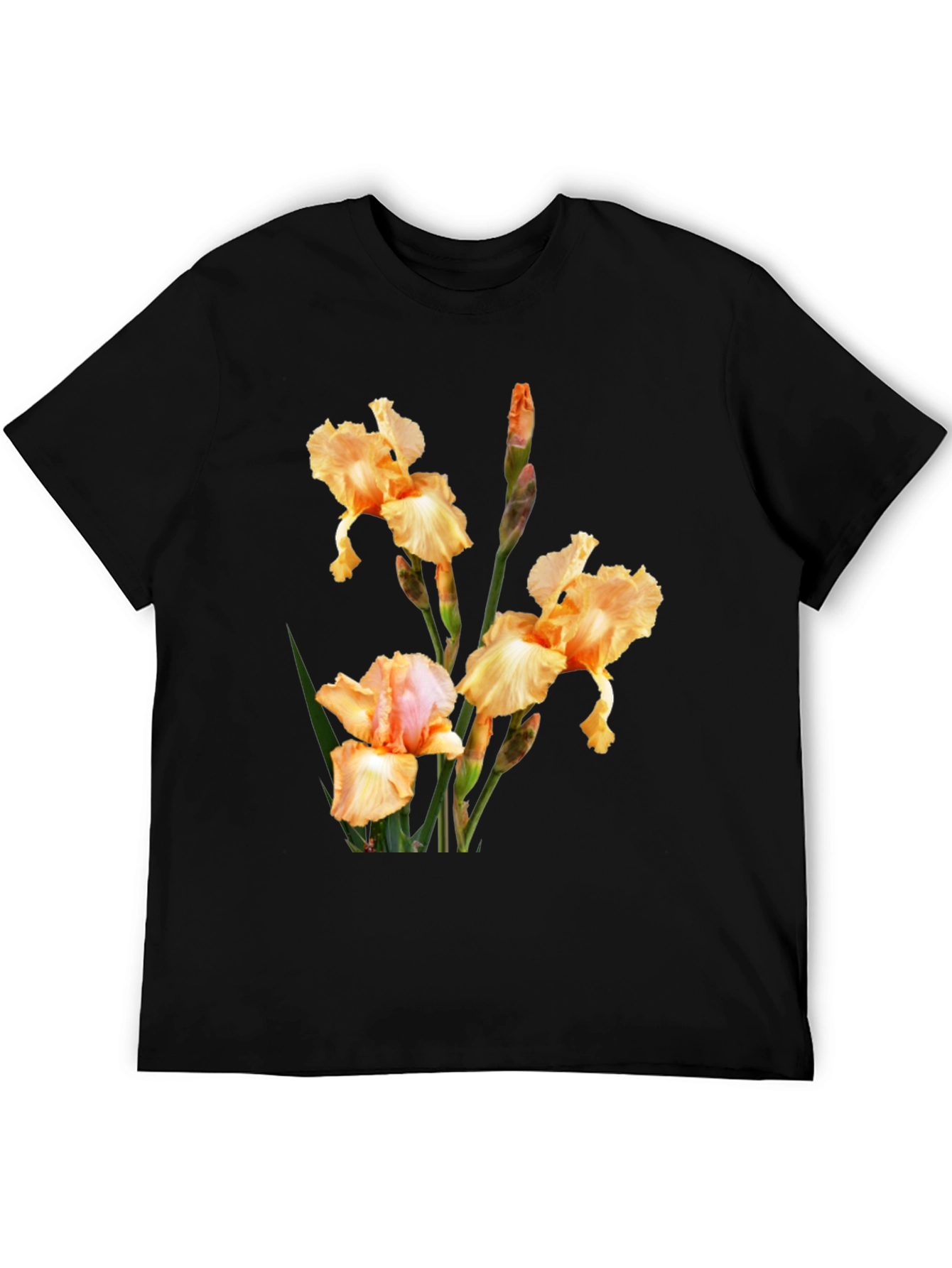Floral Print T-Shirt - Iris Design