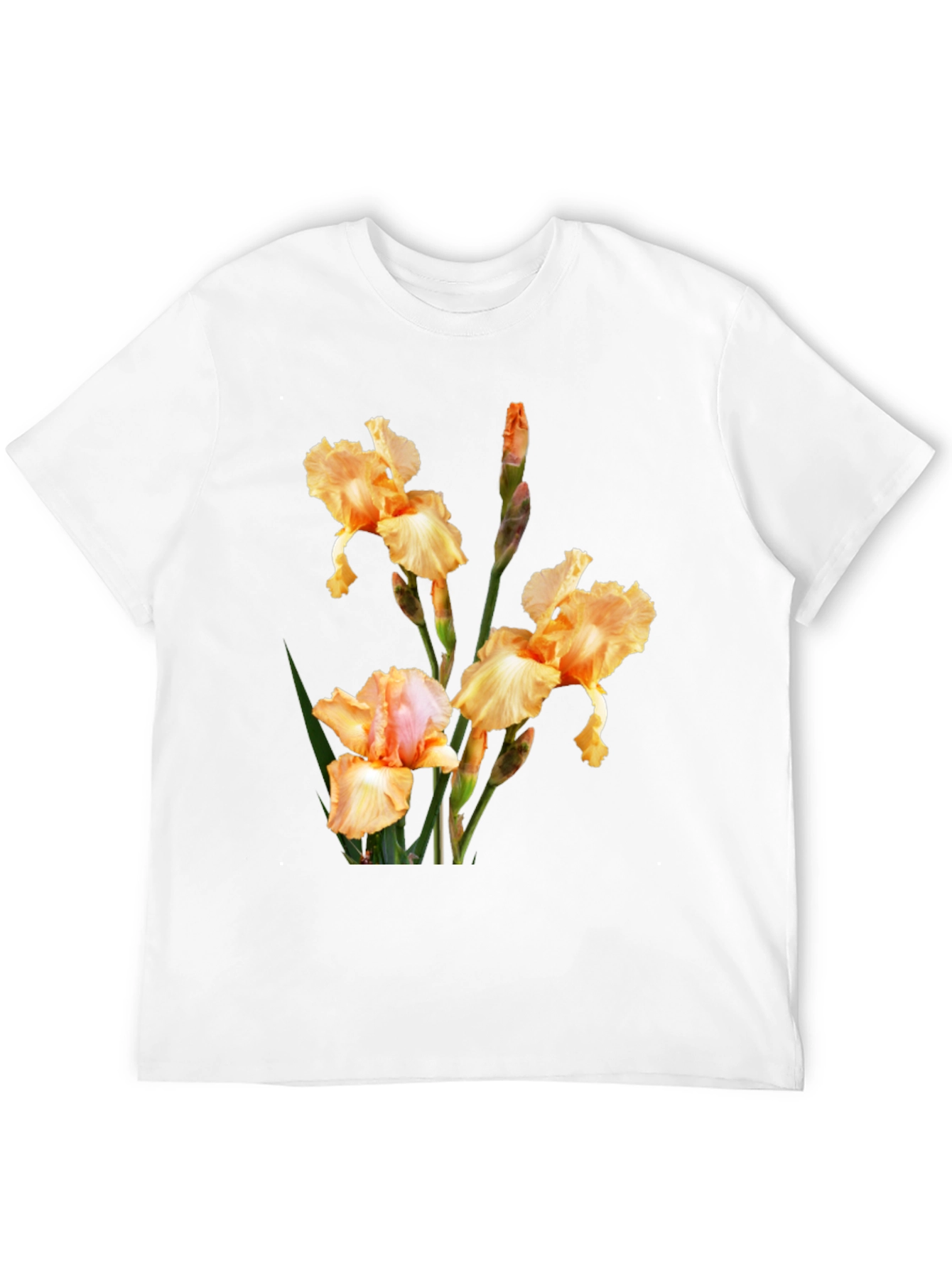 Floral Print T-Shirt - Iris Design