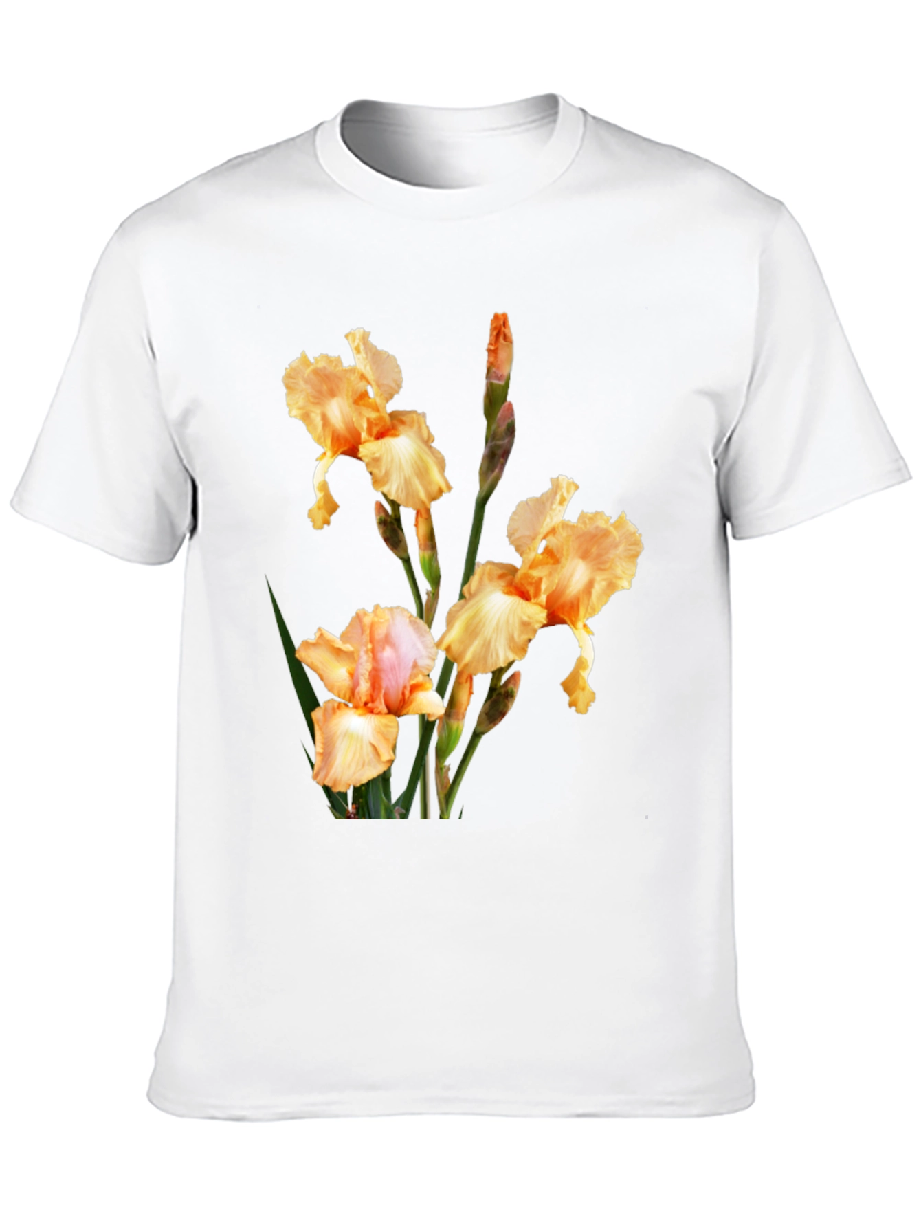 Floral Print T-Shirt - Iris Design