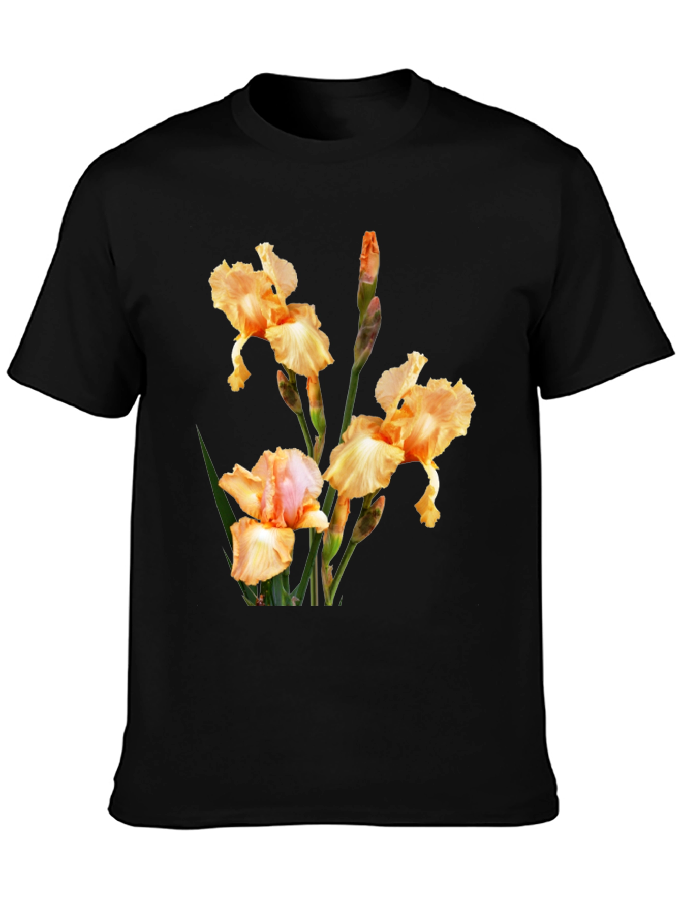 Floral Print T-Shirt - Iris Design
