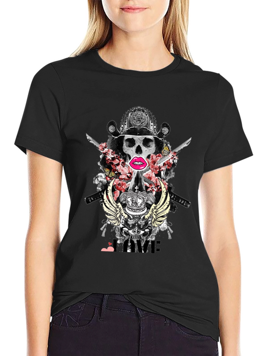 Skull Samurai T-Shirt - Edgy Graphic Tee