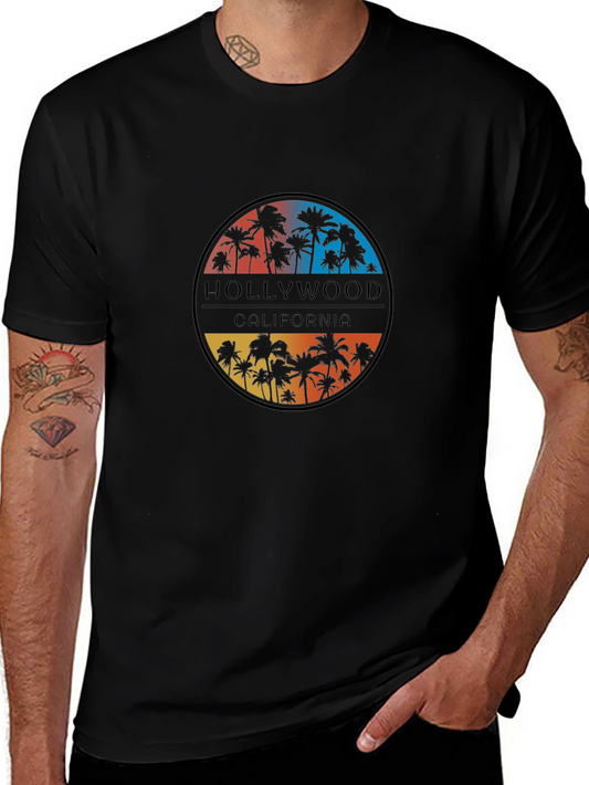 Hollywood California Palms Graphic Tee