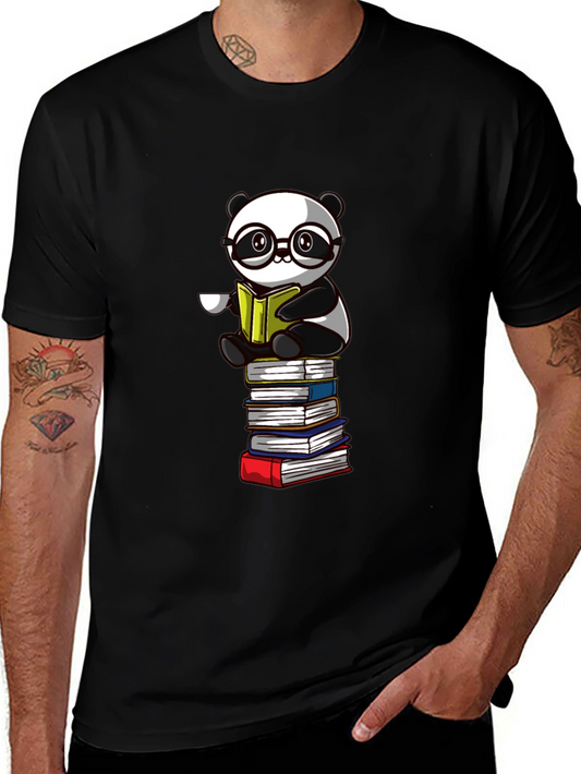 Reading Panda T-Shirt - Novelty Bookworm Tee