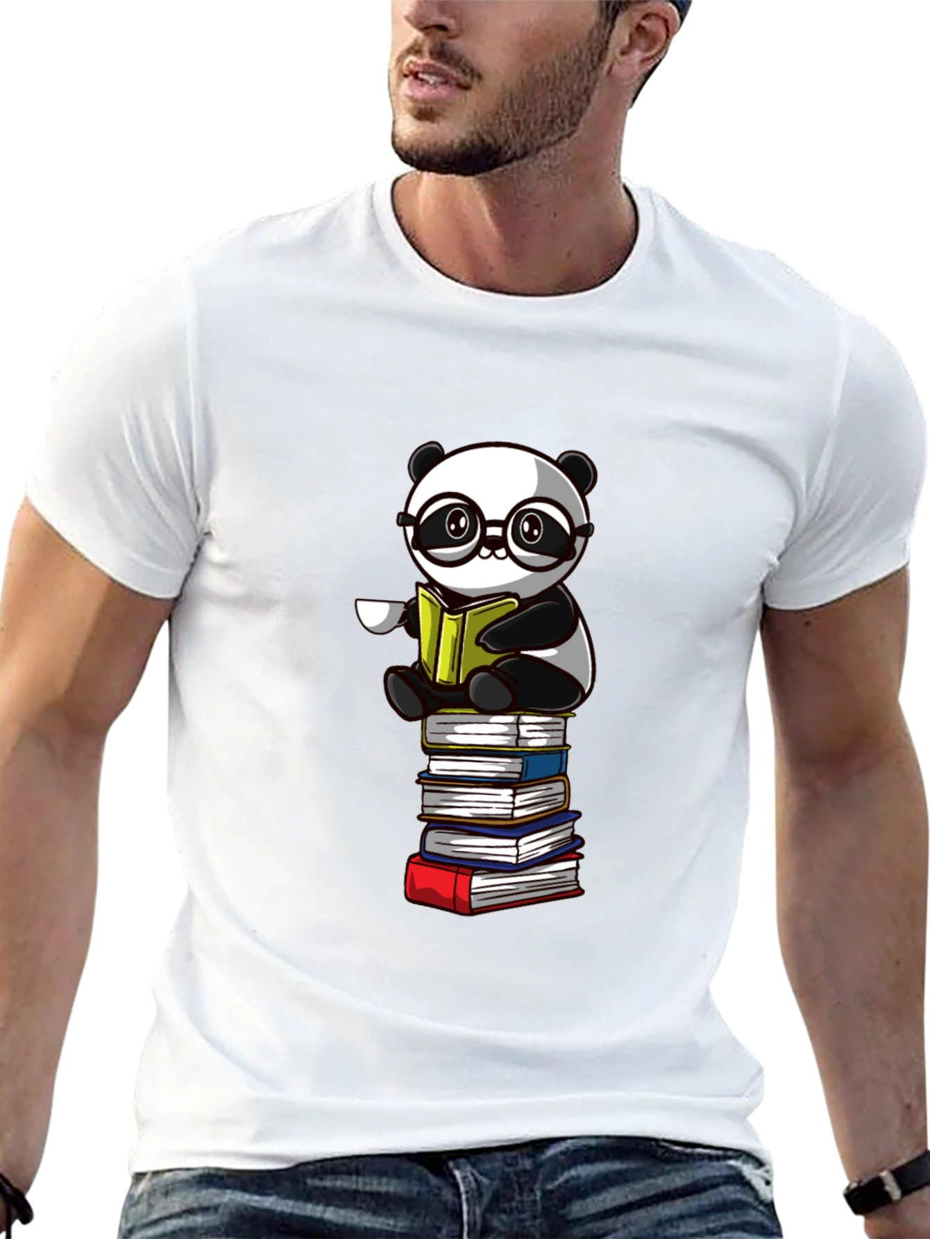 Reading Panda T-Shirt - Novelty Bookworm Tee