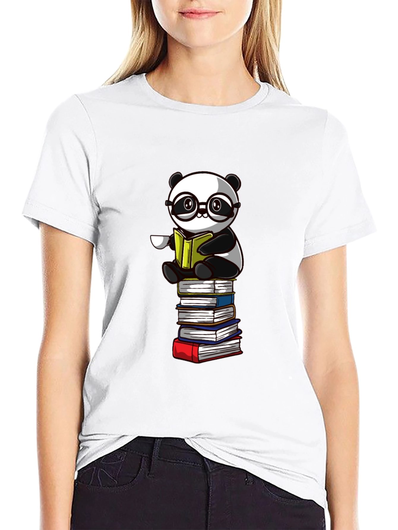 Reading Panda T-Shirt - Novelty Bookworm Tee