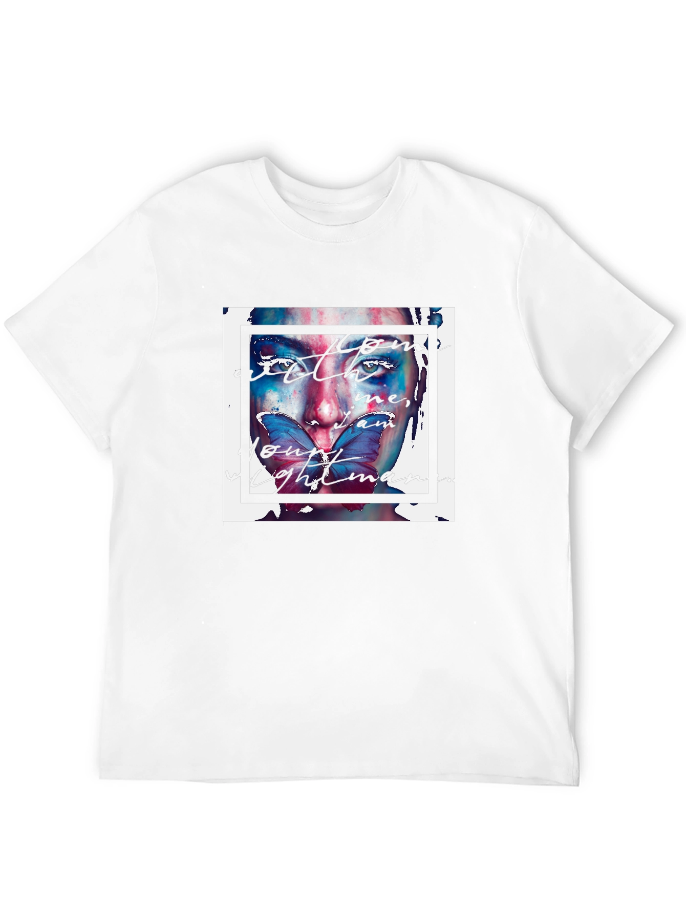 Artistic Butterfly Face Graphic Tee
