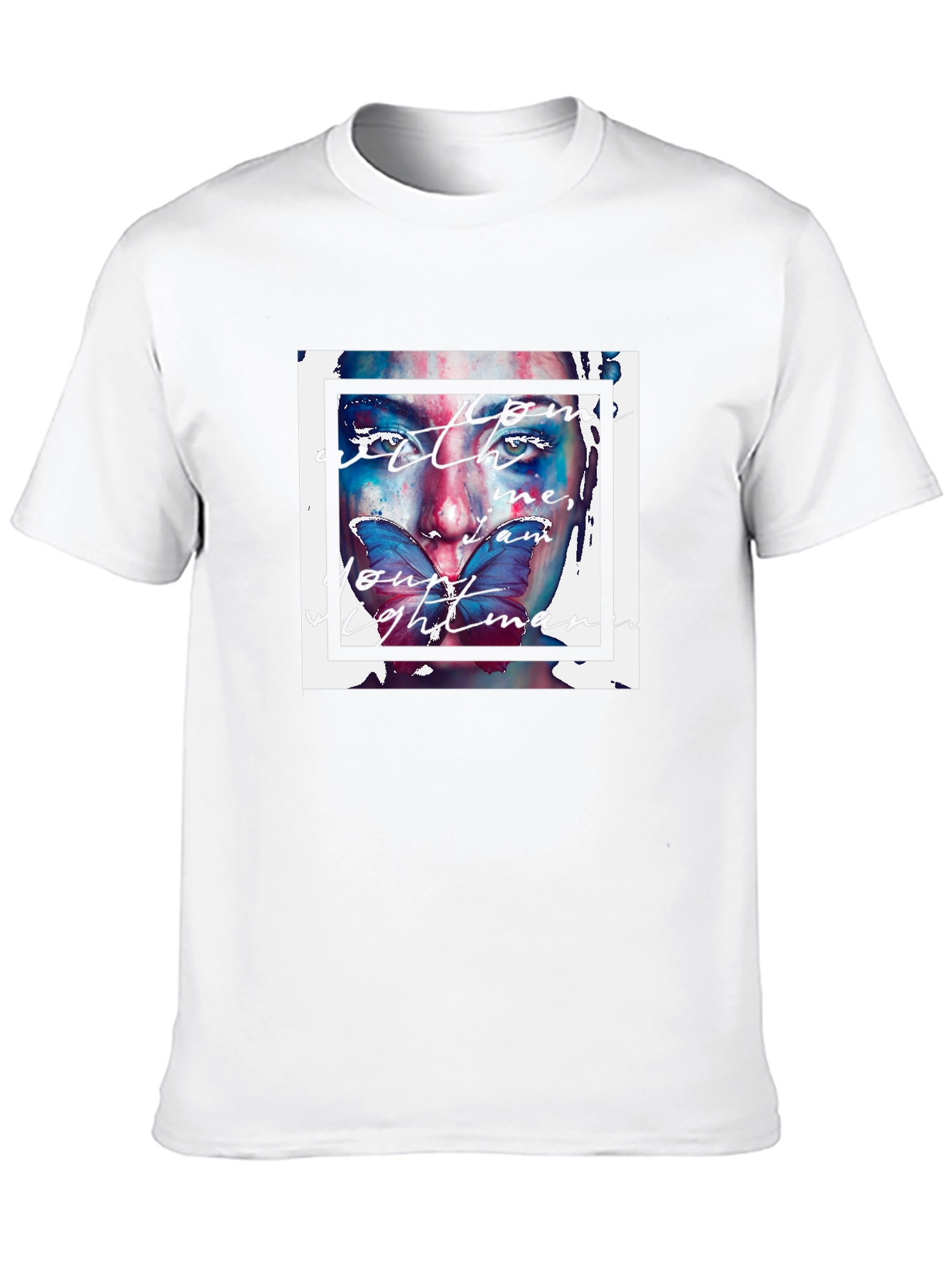 Artistic Butterfly Face Graphic Tee