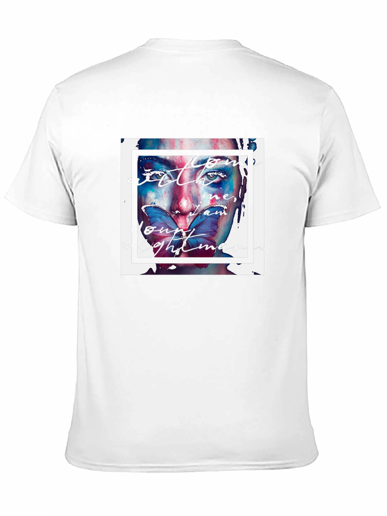Artistic Butterfly Face Graphic Tee