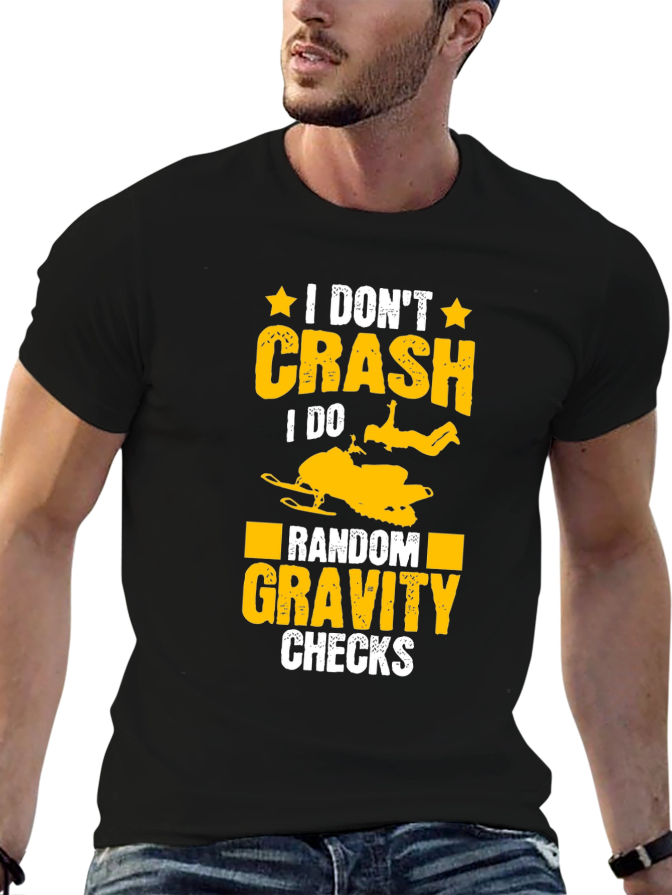 Funny Snowmobile T-Shirt: Random Gravity Checks