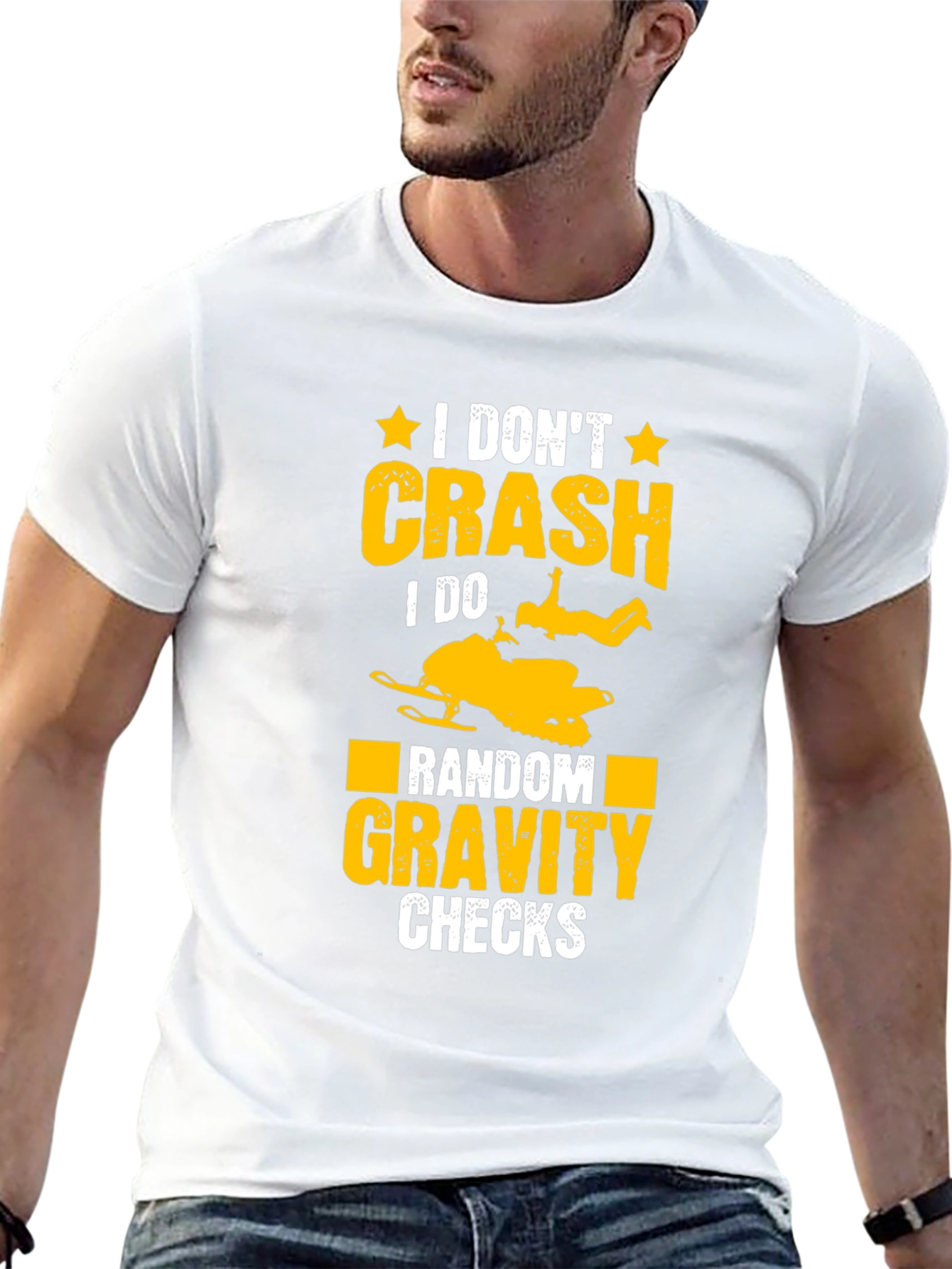 Funny Snowmobile T-Shirt: Random Gravity Checks