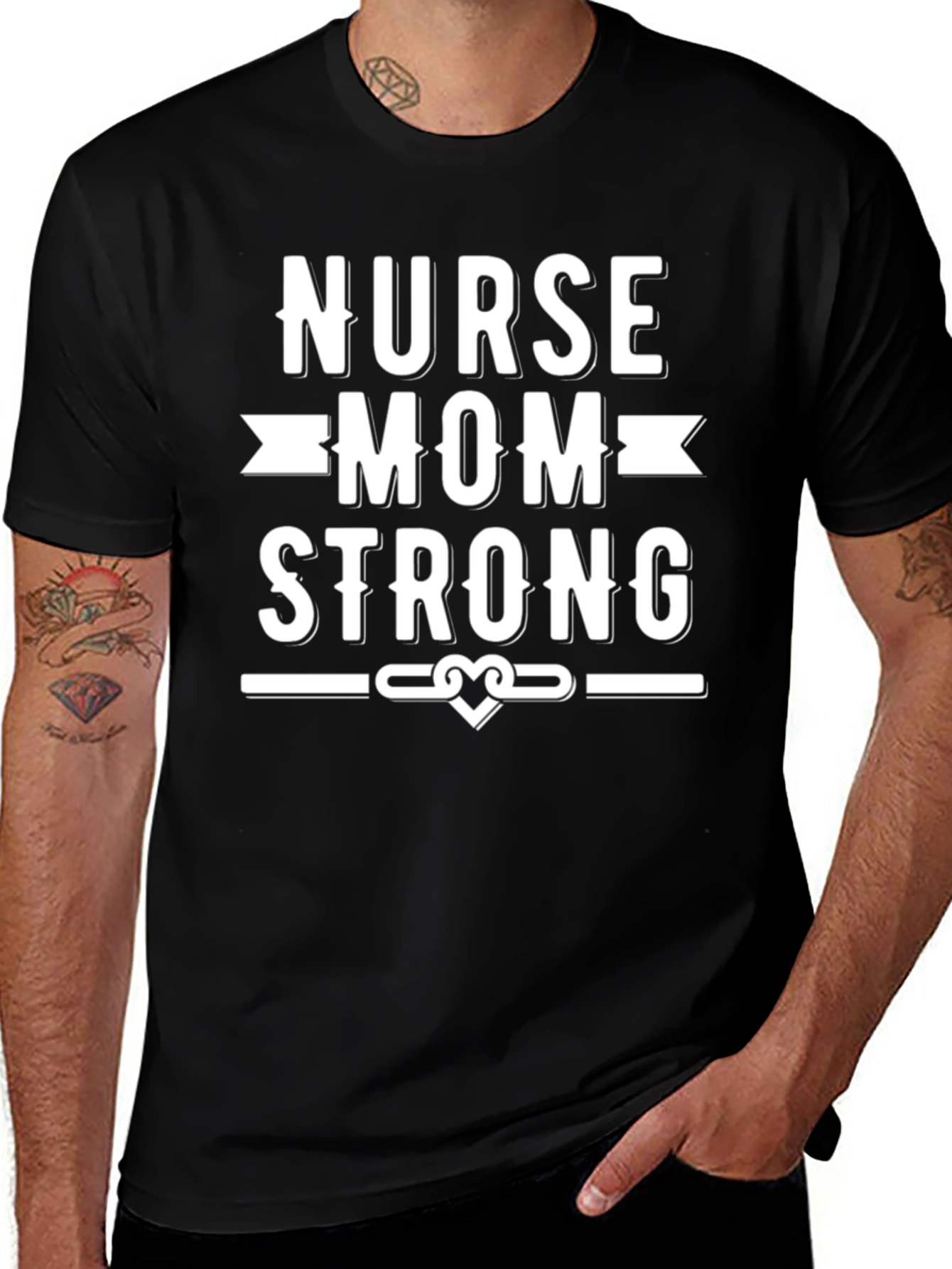Nurse Mom Strong Graphic T-Shirt