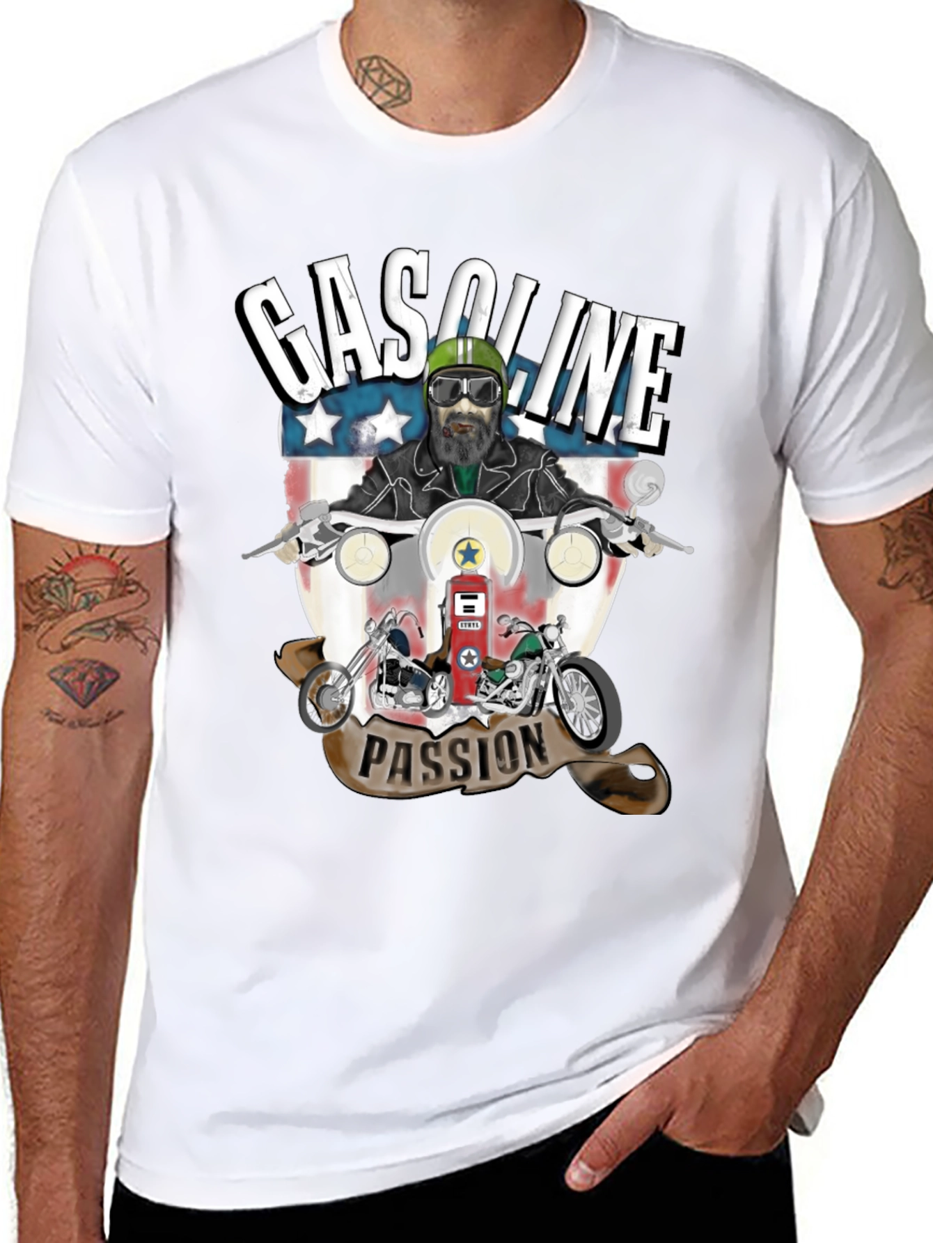 Gasoline Passion Biker T-Shirt
