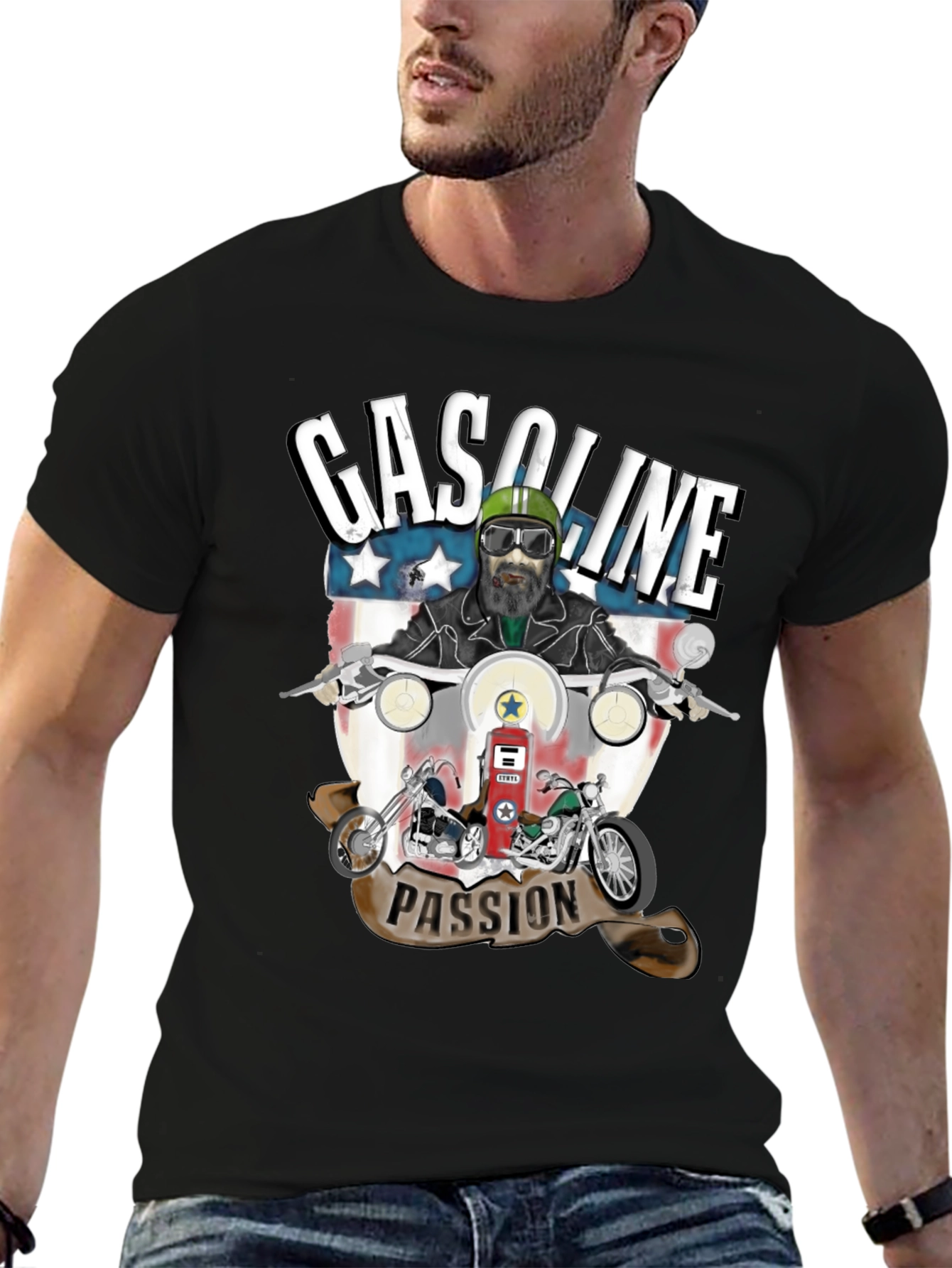 Gasoline Passion Biker T-Shirt