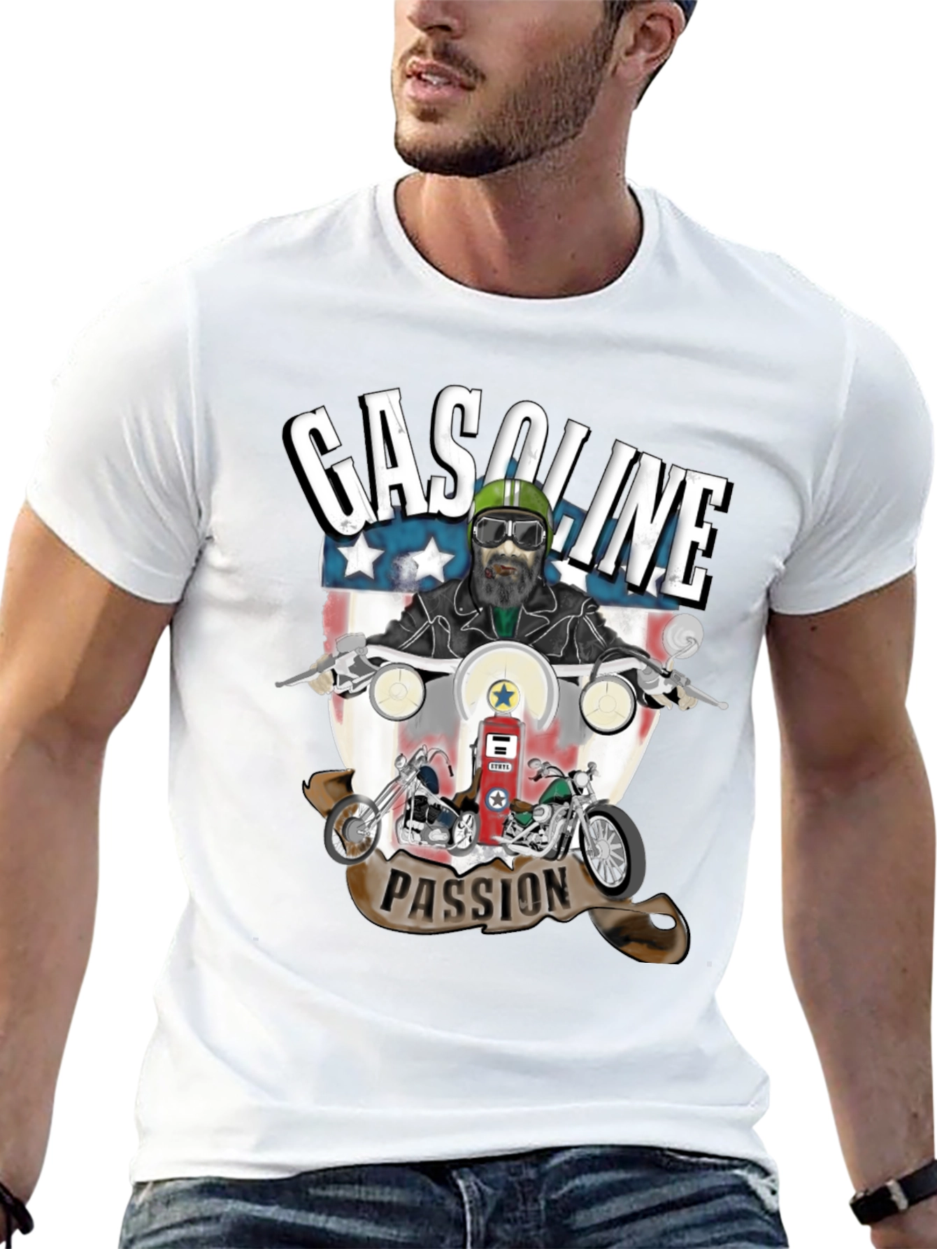 Gasoline Passion Biker T-Shirt