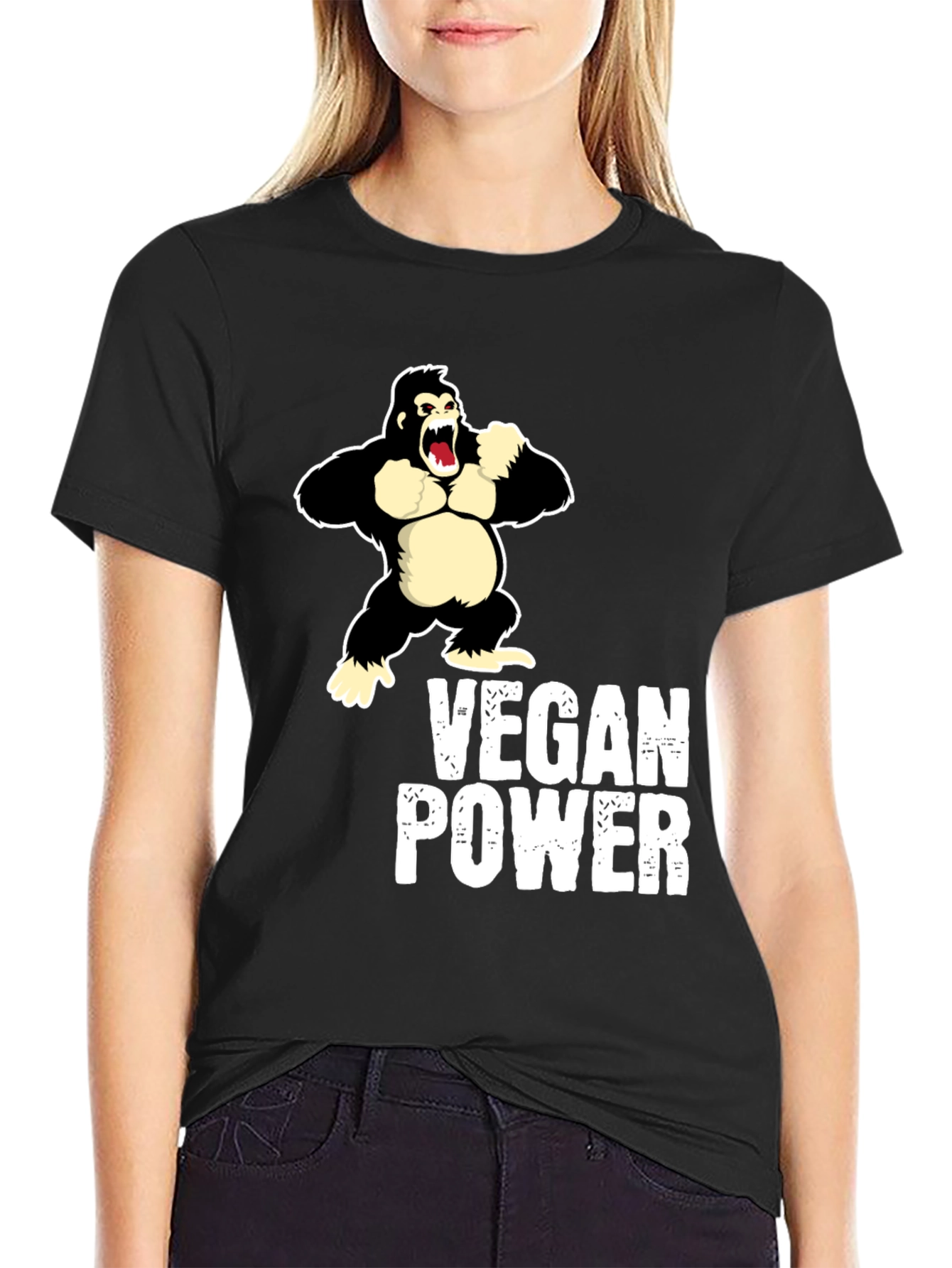 Vegan Power Gorilla Graphic Tee