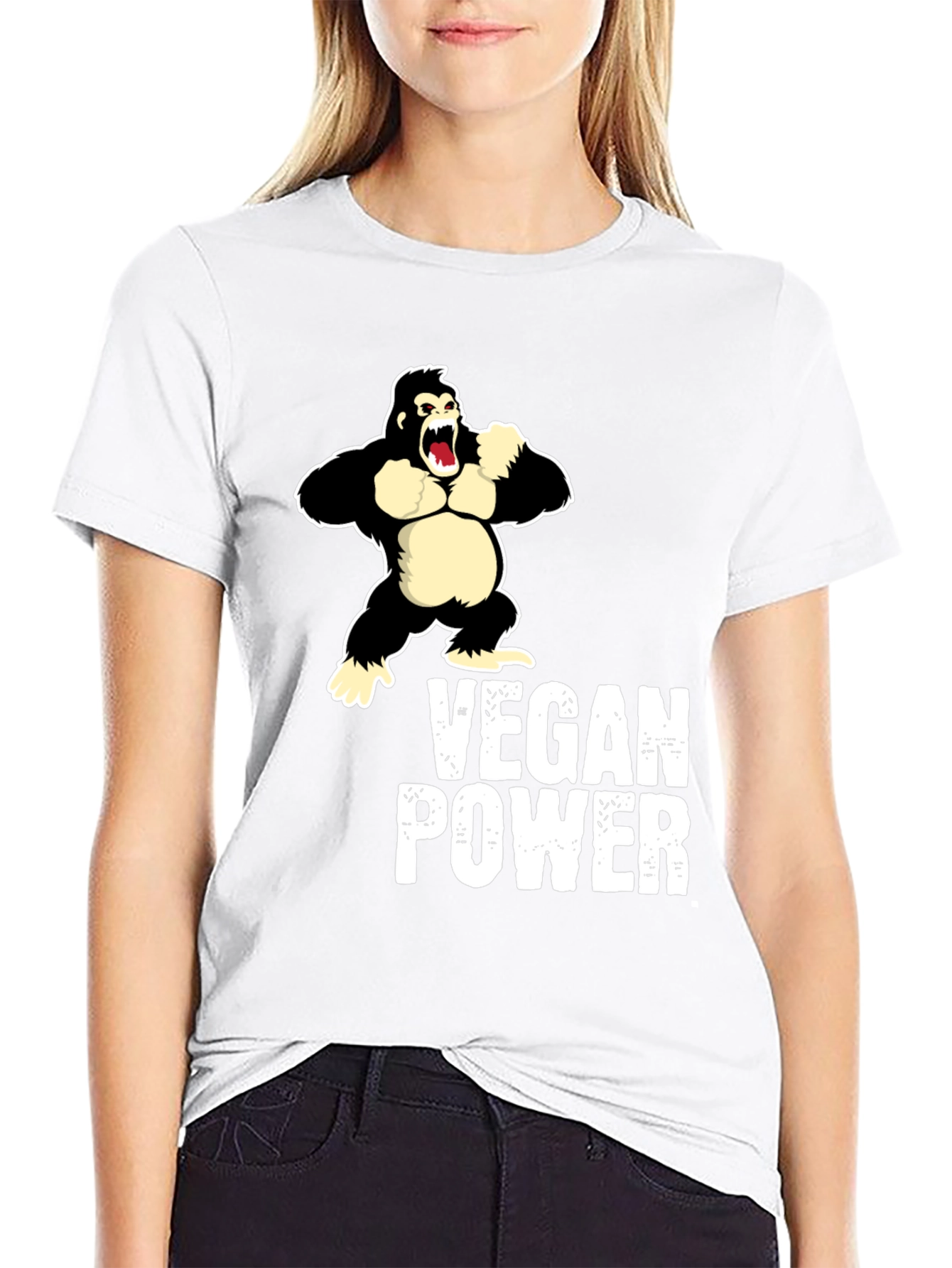 Vegan Power Gorilla Graphic Tee