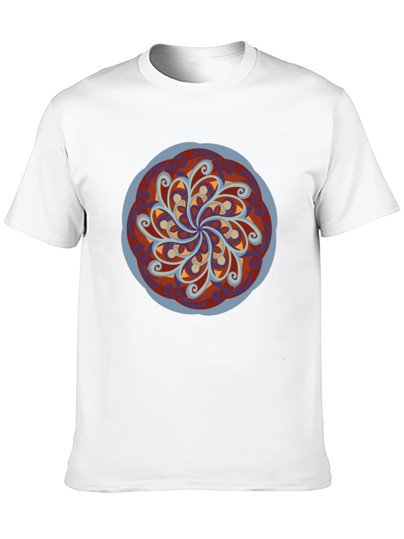 Abstract Mandala Graphic Black T-Shirt