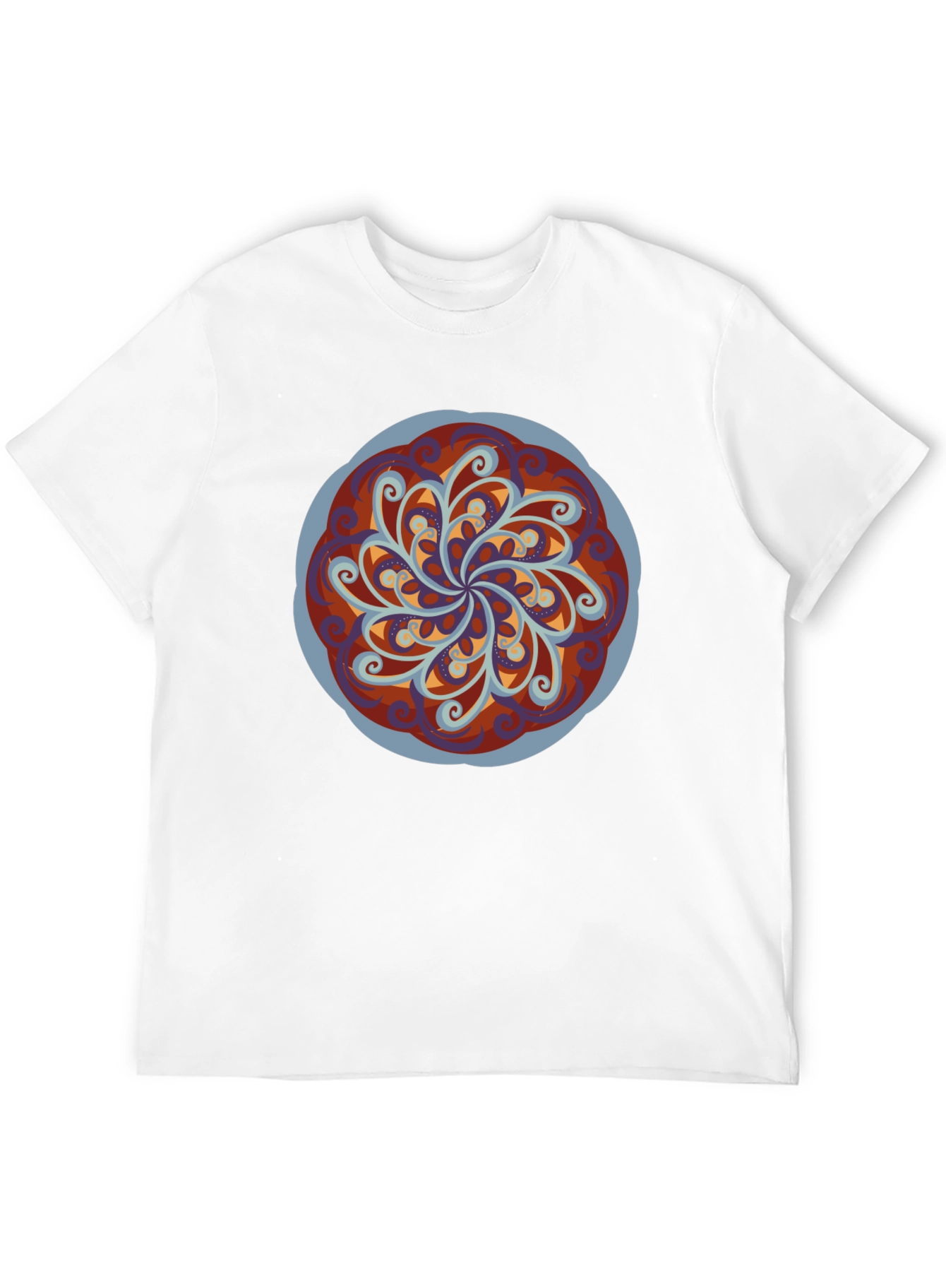Abstract Mandala Graphic Black T-Shirt
