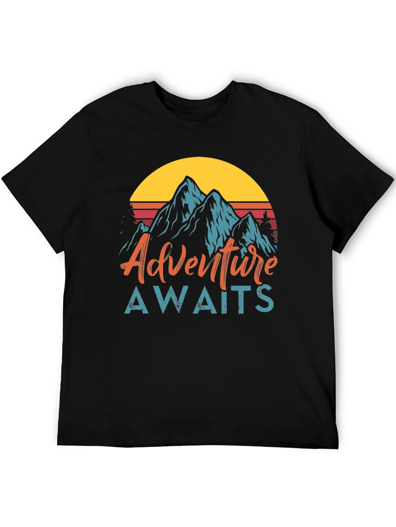Adventure Awaits Graphic Tee - Mountain Design