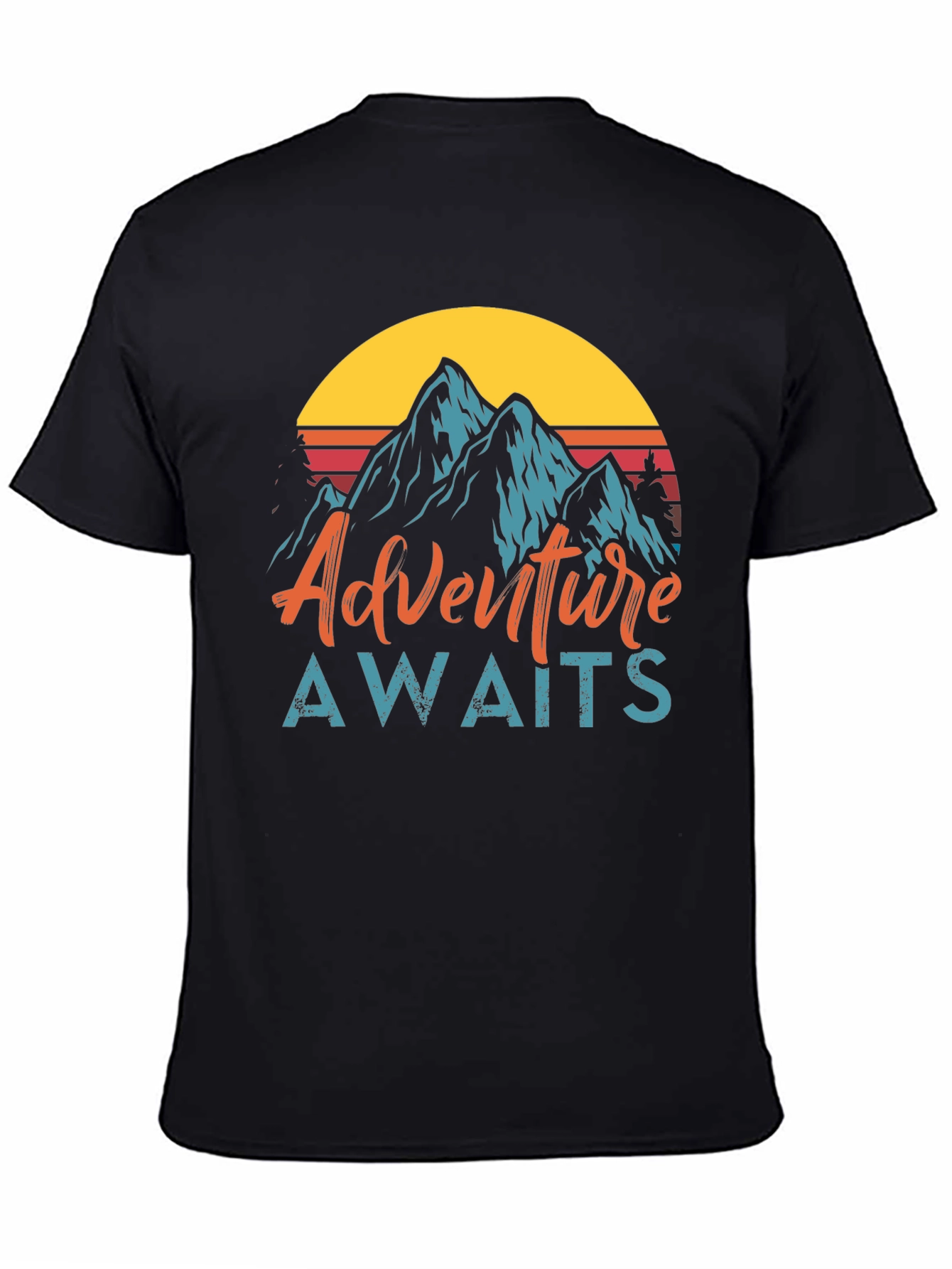 Adventure Awaits Graphic Tee - Mountain Design
