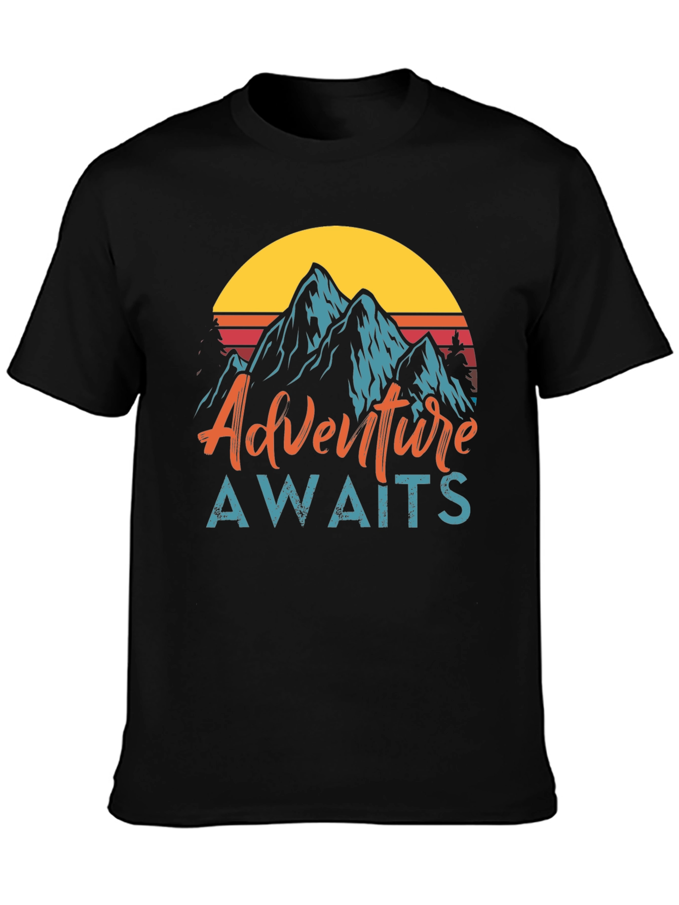 Adventure Awaits Graphic Tee - Mountain Design