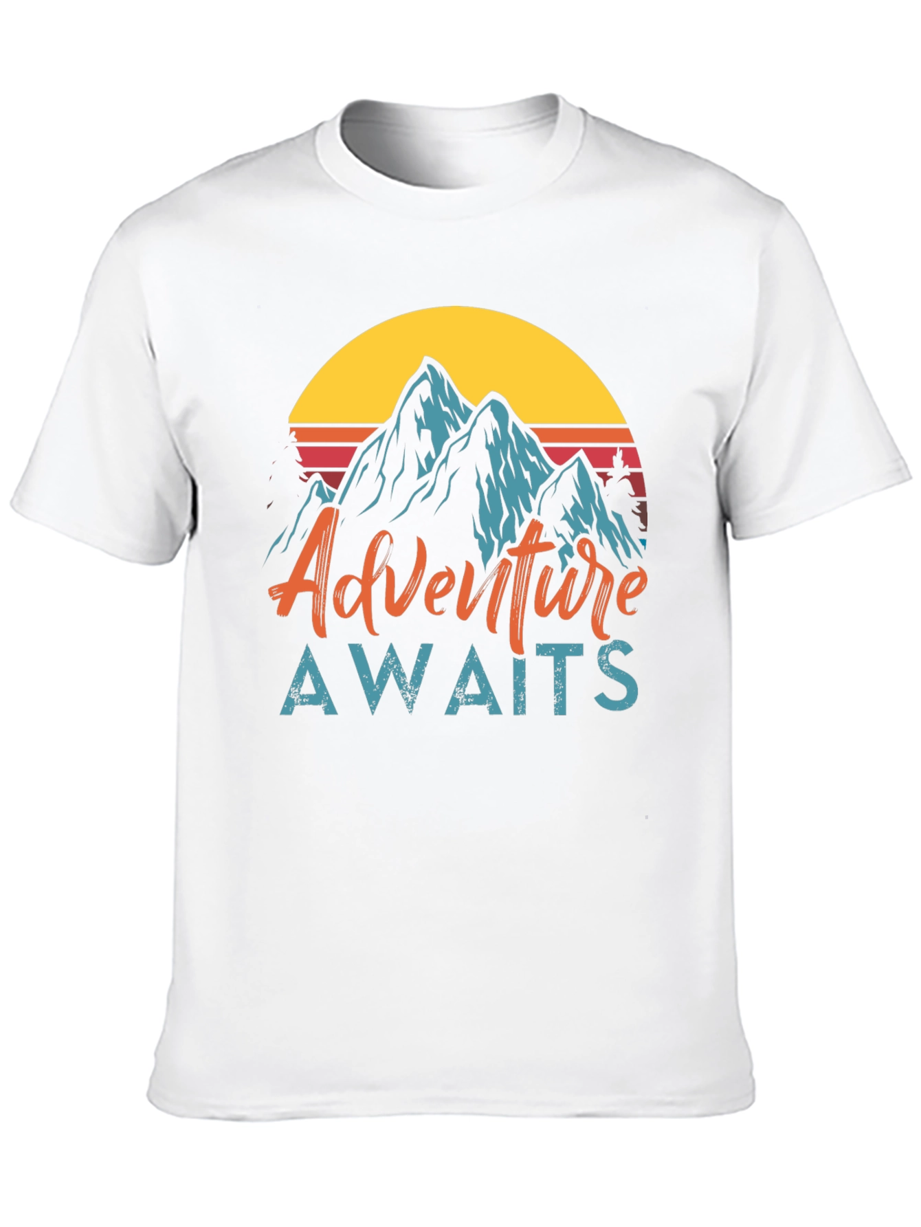 Adventure Awaits Graphic Tee - Mountain Design
