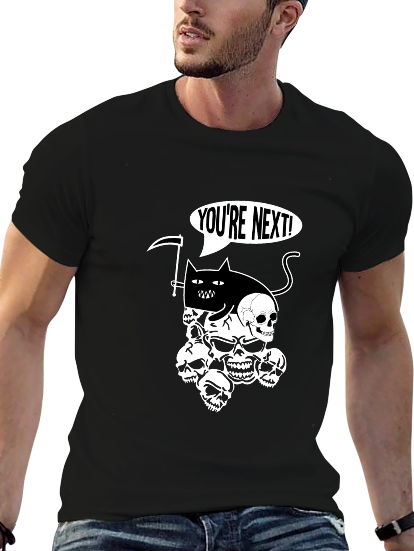 Grim Reaper Cat T-Shirt - Youre Next!