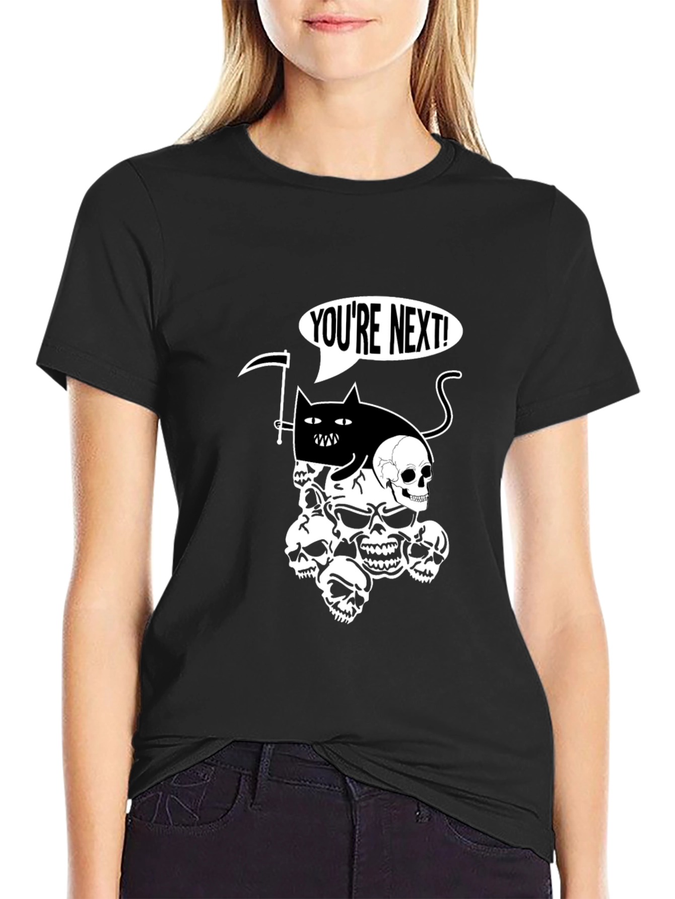 Grim Reaper Cat T-Shirt - Youre Next!