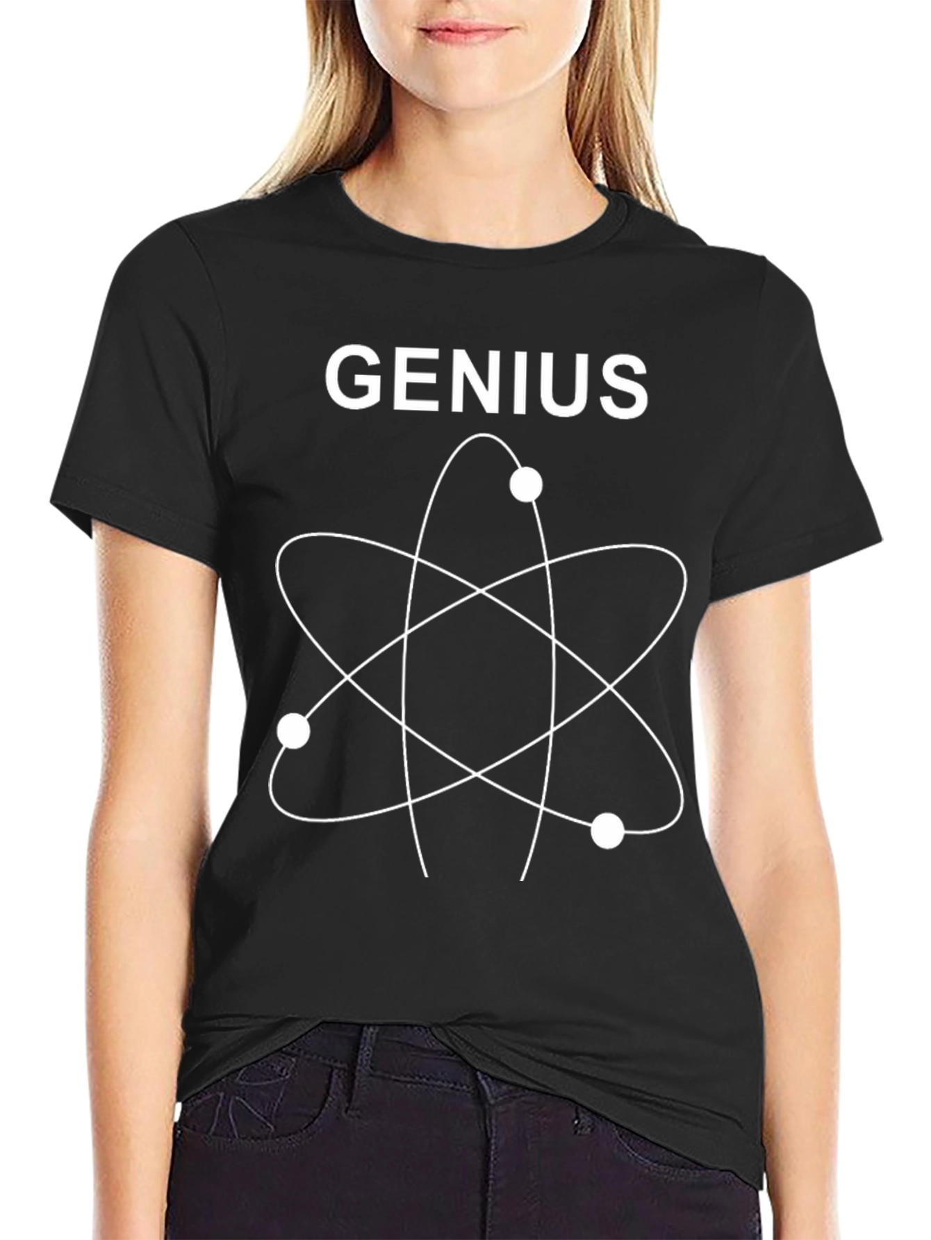 Genius Atom Graphic T-Shirt - Science Nerd Tee