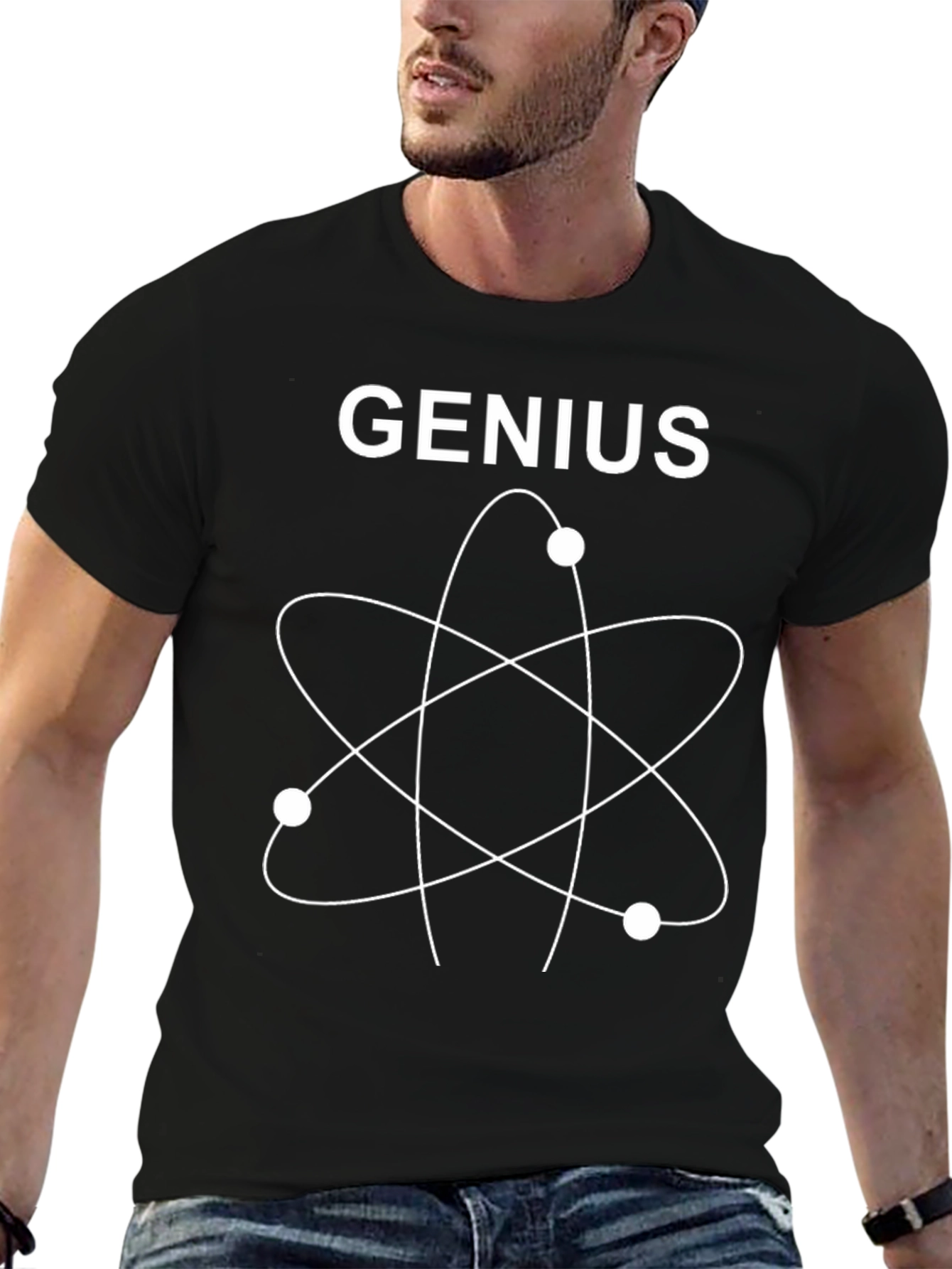 Genius Atom Graphic T-Shirt - Science Nerd Tee