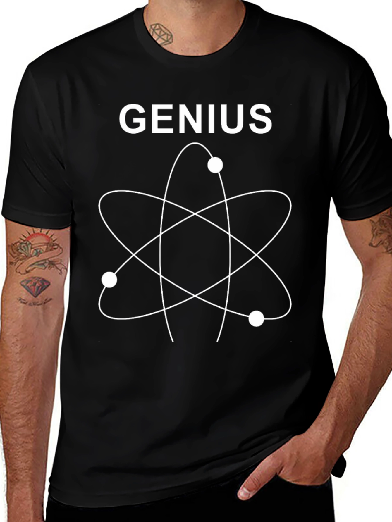 Genius Atom Graphic T-Shirt - Science Nerd Tee