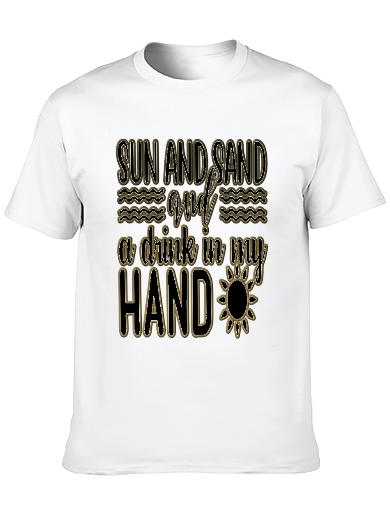 Sun Sand & Drink Mens Graphic Tee